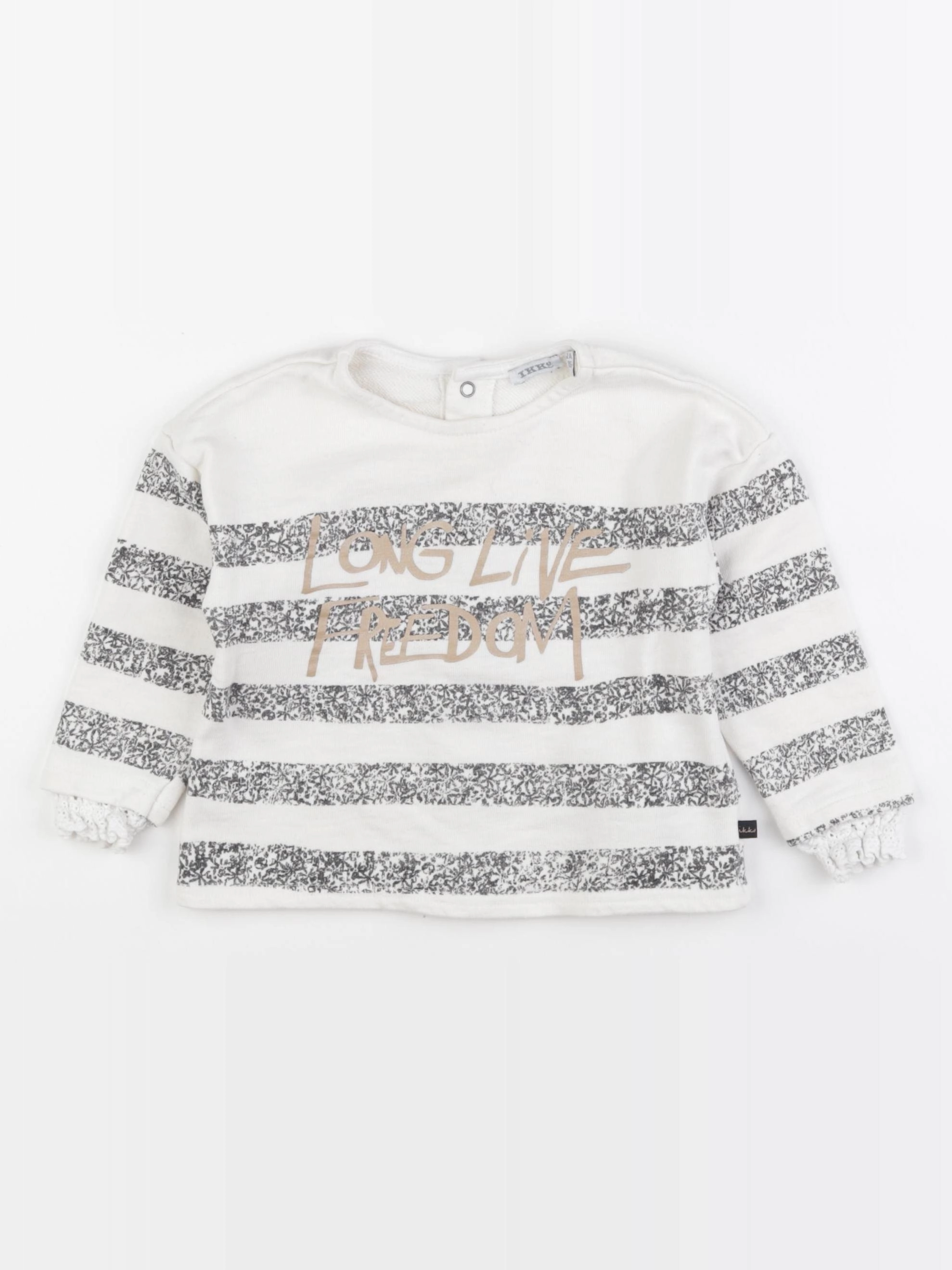 IKKS - sweat blanc, gris - 2 ans