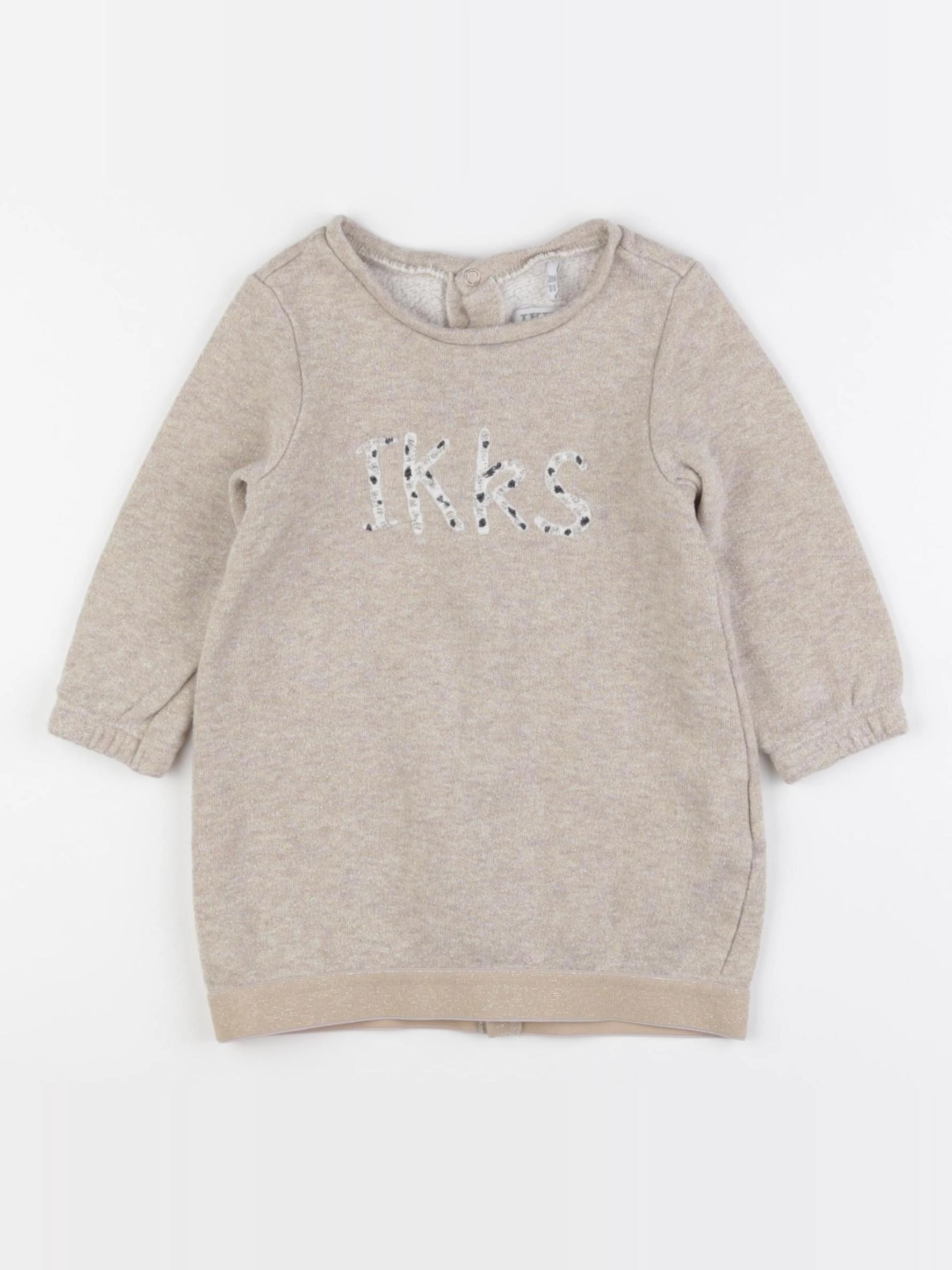 IKKS - robe beige, or - 18 mois