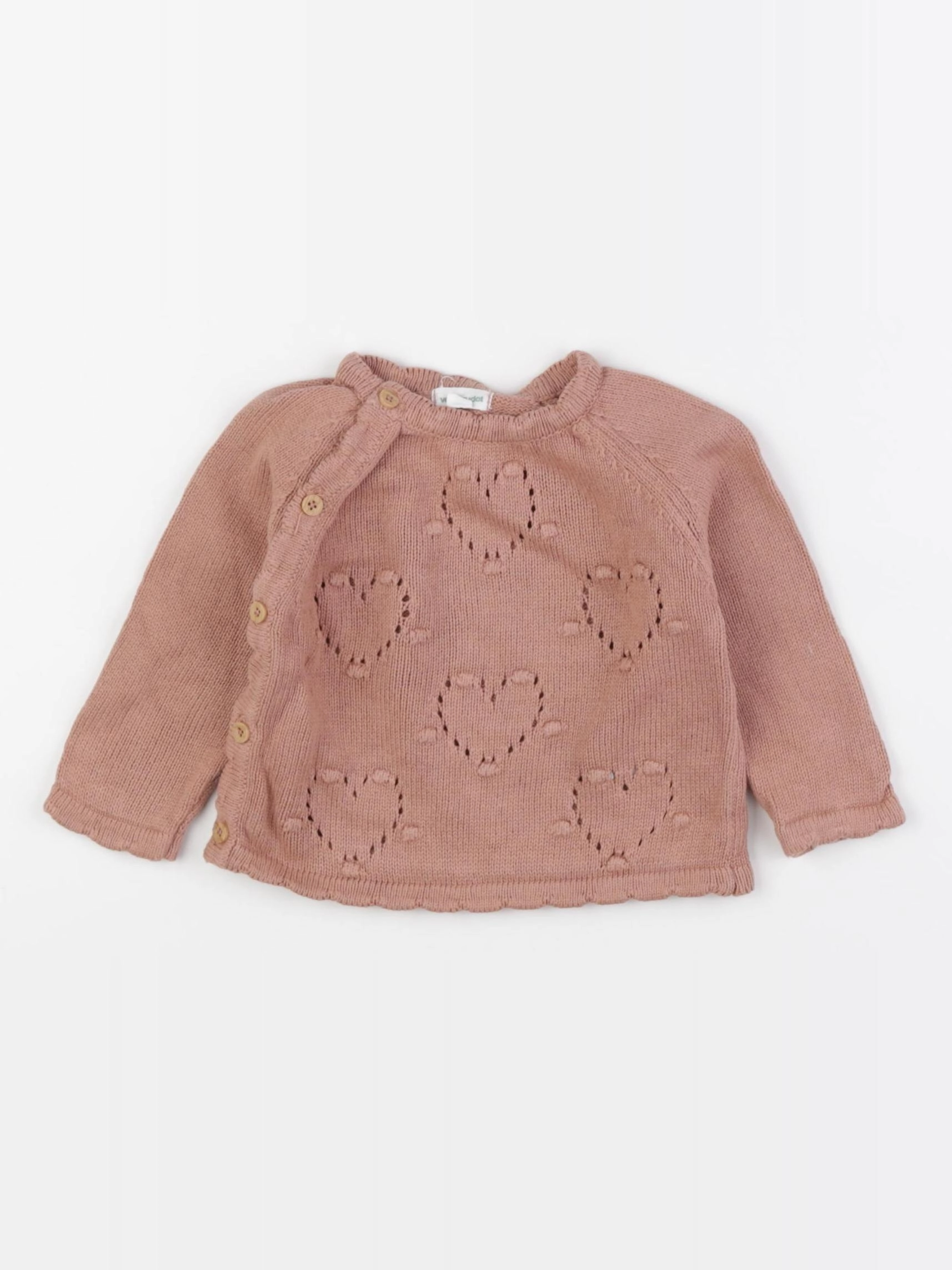 Vertbaudet - pull rose - 9 mois
