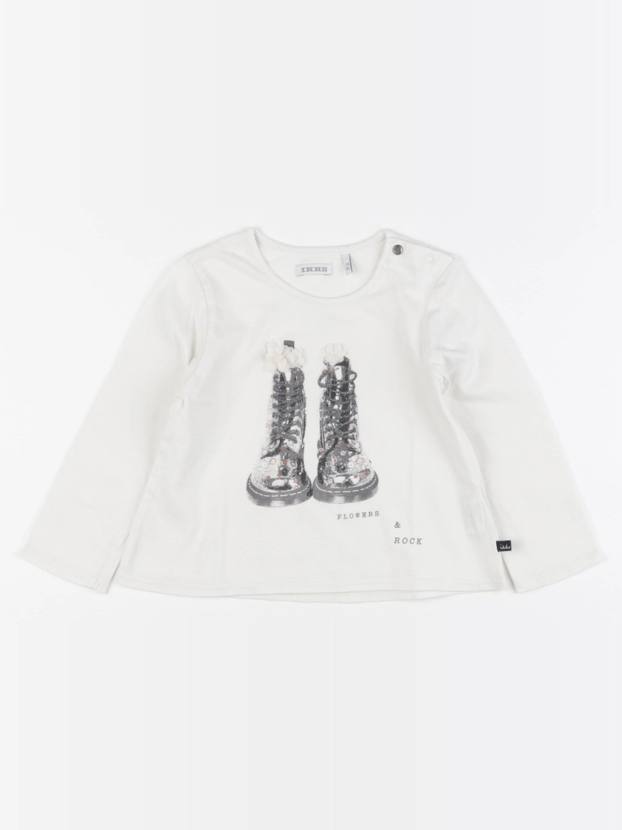 IKKS - tee-shirt blanc - 2 ans