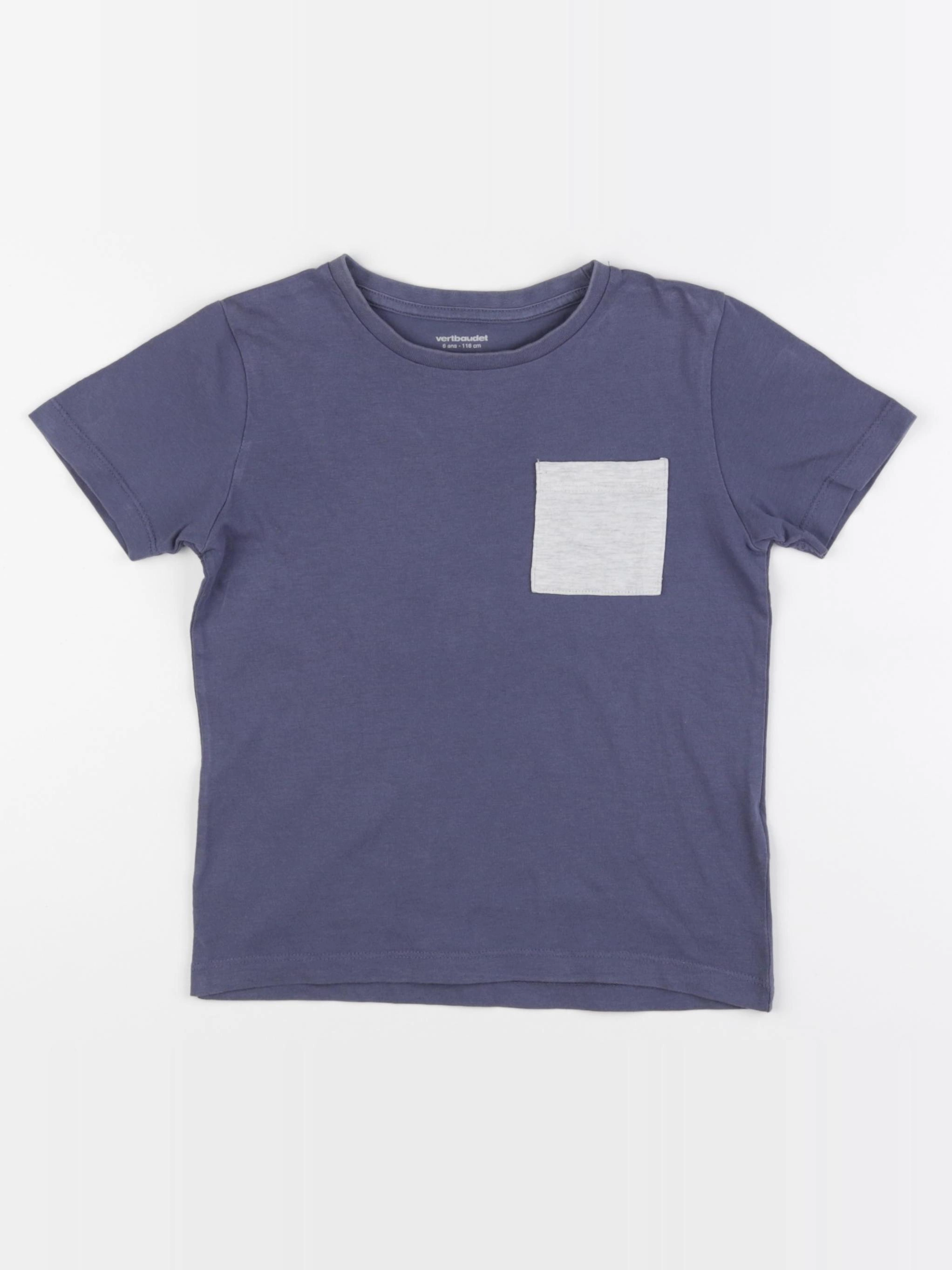 Vertbaudet - tee-shirt bleu - 6 ans