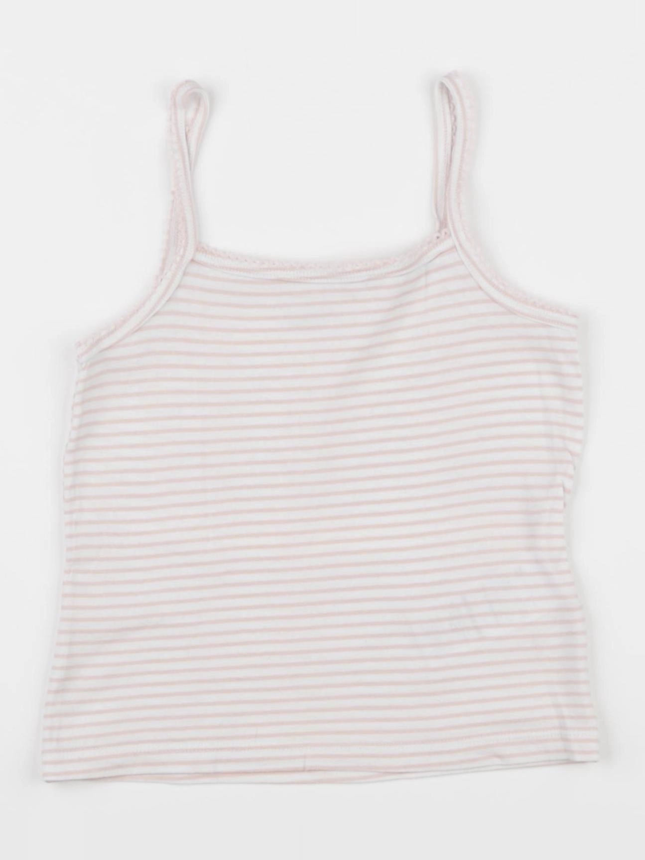 Vertbaudet - maillot de corps rose, blanc - 3 ans
