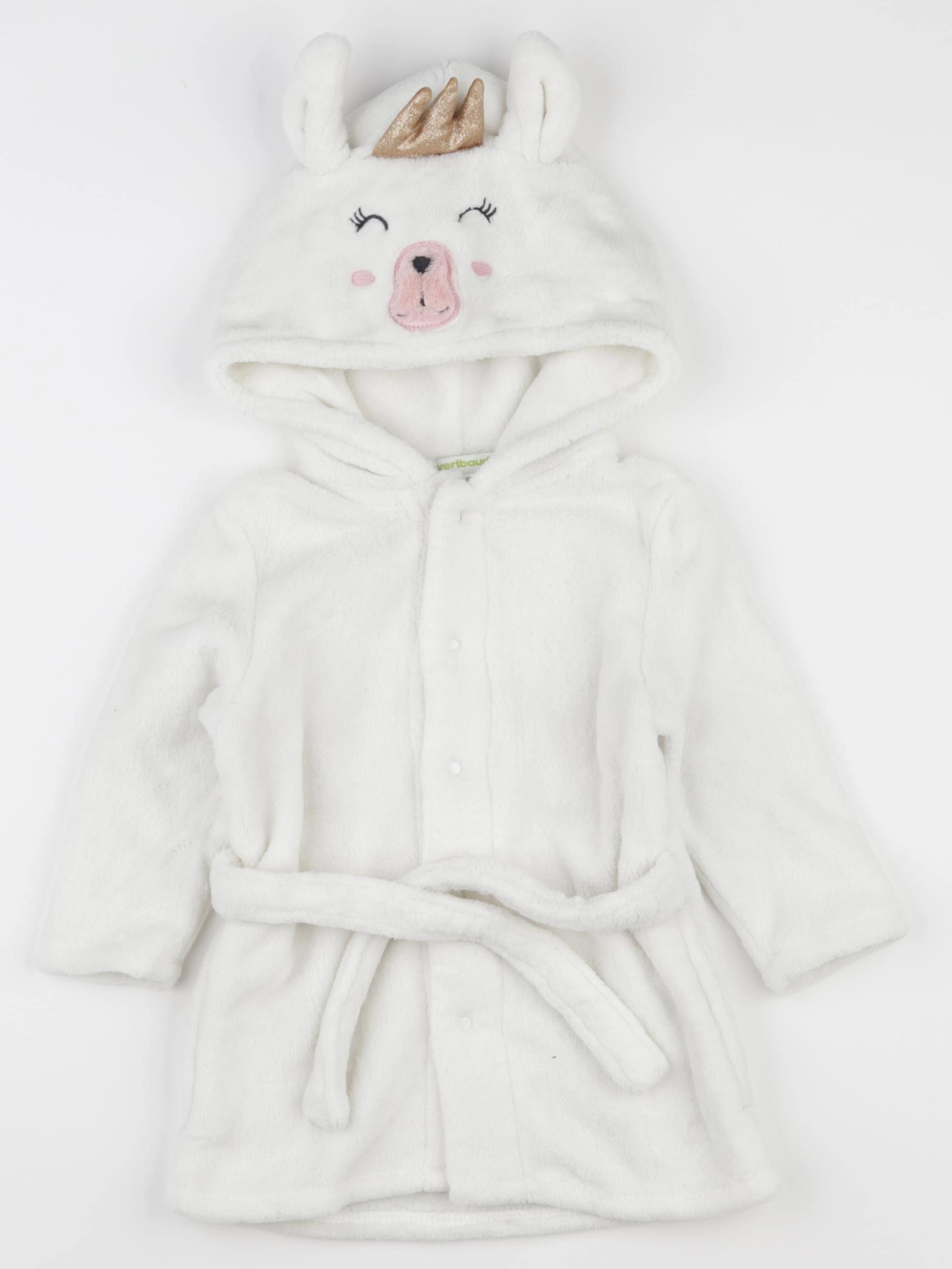 Vertbaudet - robe de chambre blanc, or - 2 ans