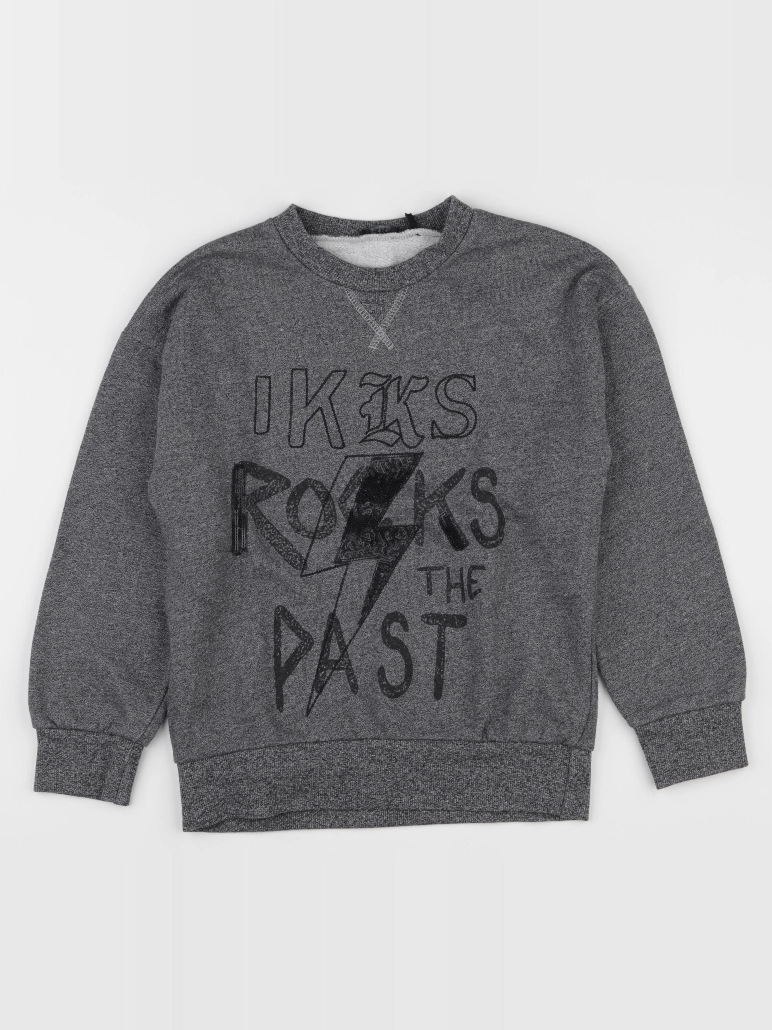IKKS - sweat gris - 8 ans