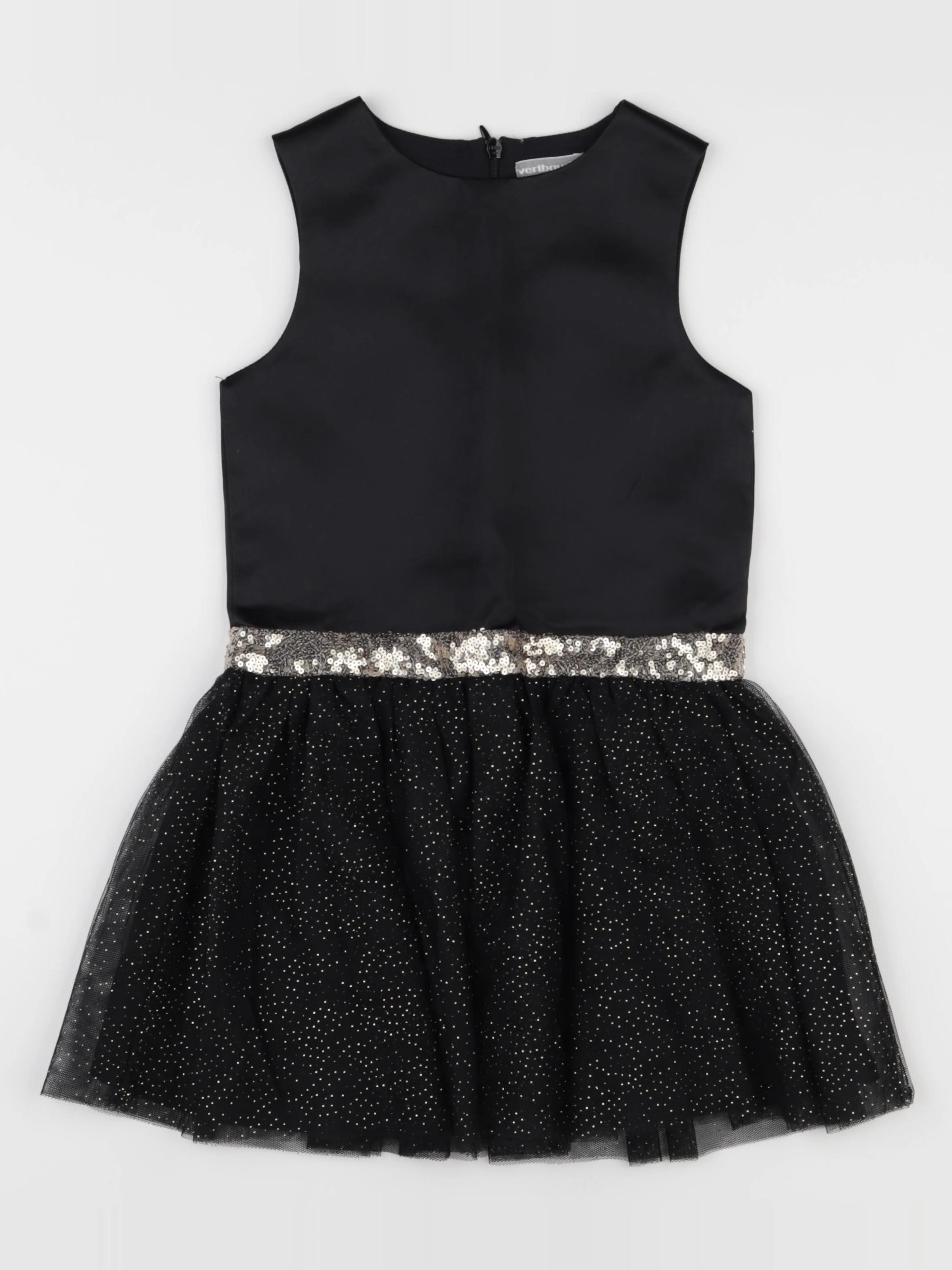 Vertbaudet - robe noir, or - 5 ans