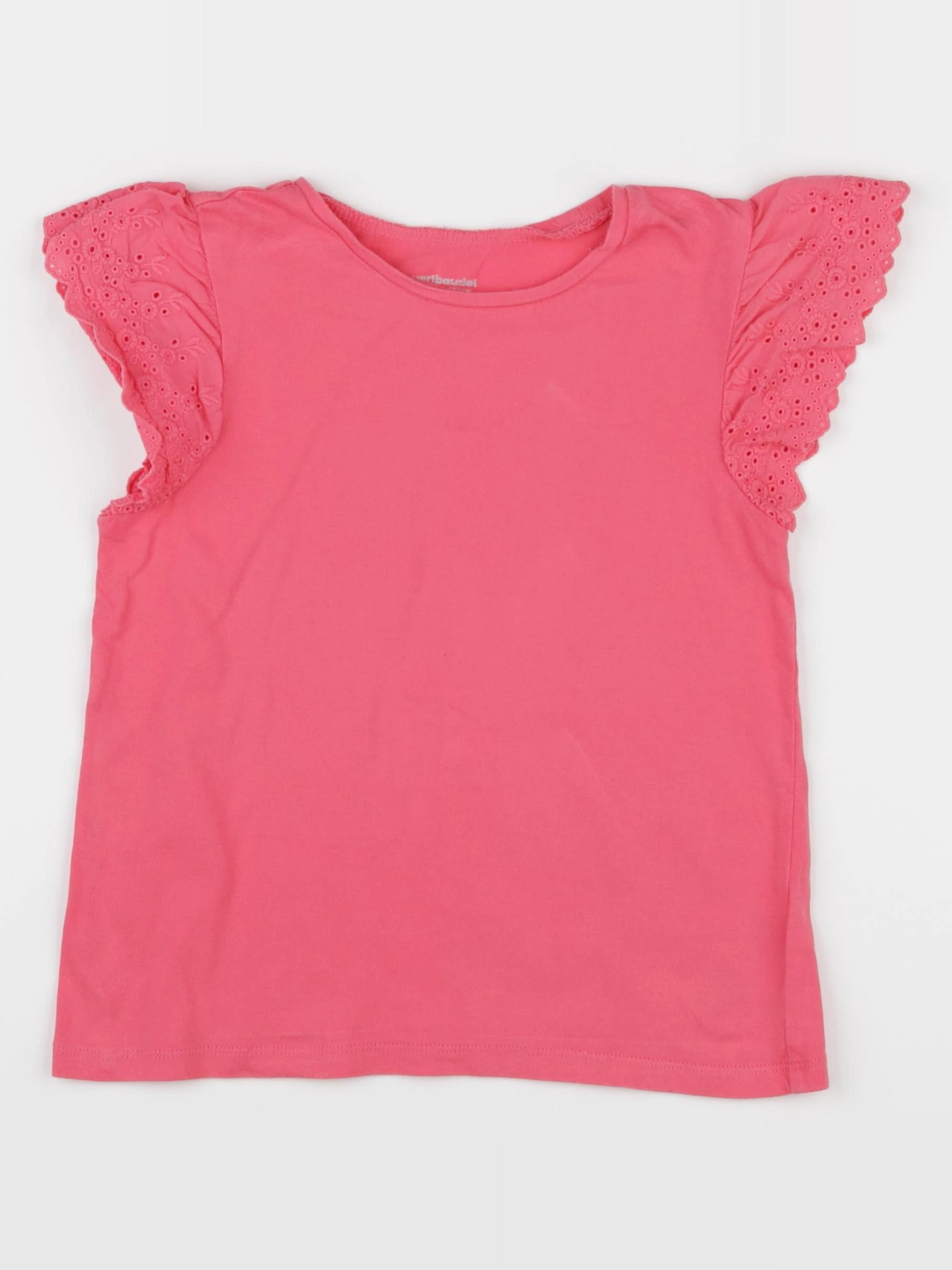 Vertbaudet - tee-shirt rose - 7 ans
