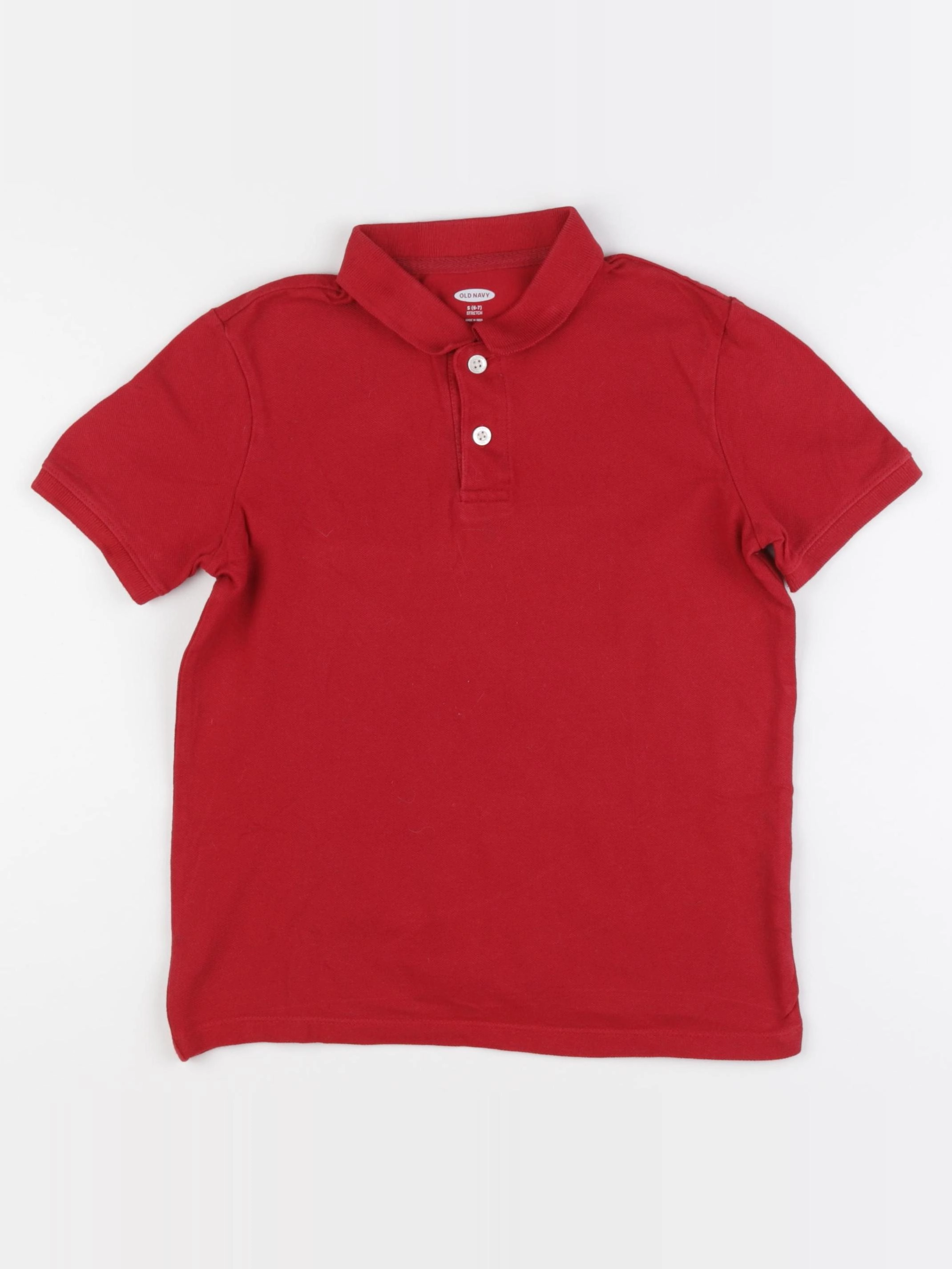 Old Navy - polo rouge - 6/7 ans
