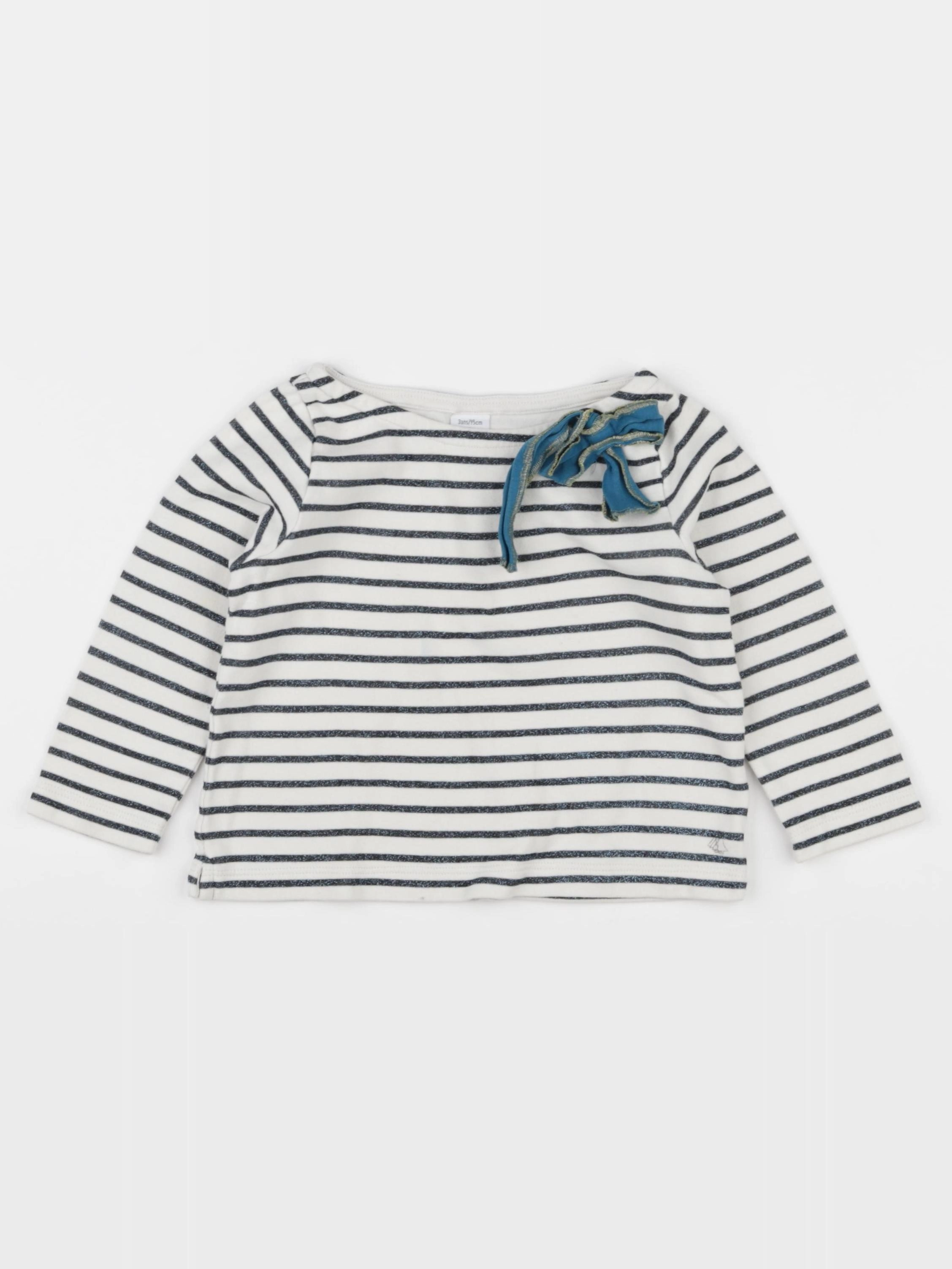Petit Bateau - tee-shirt blanc - 3 ans