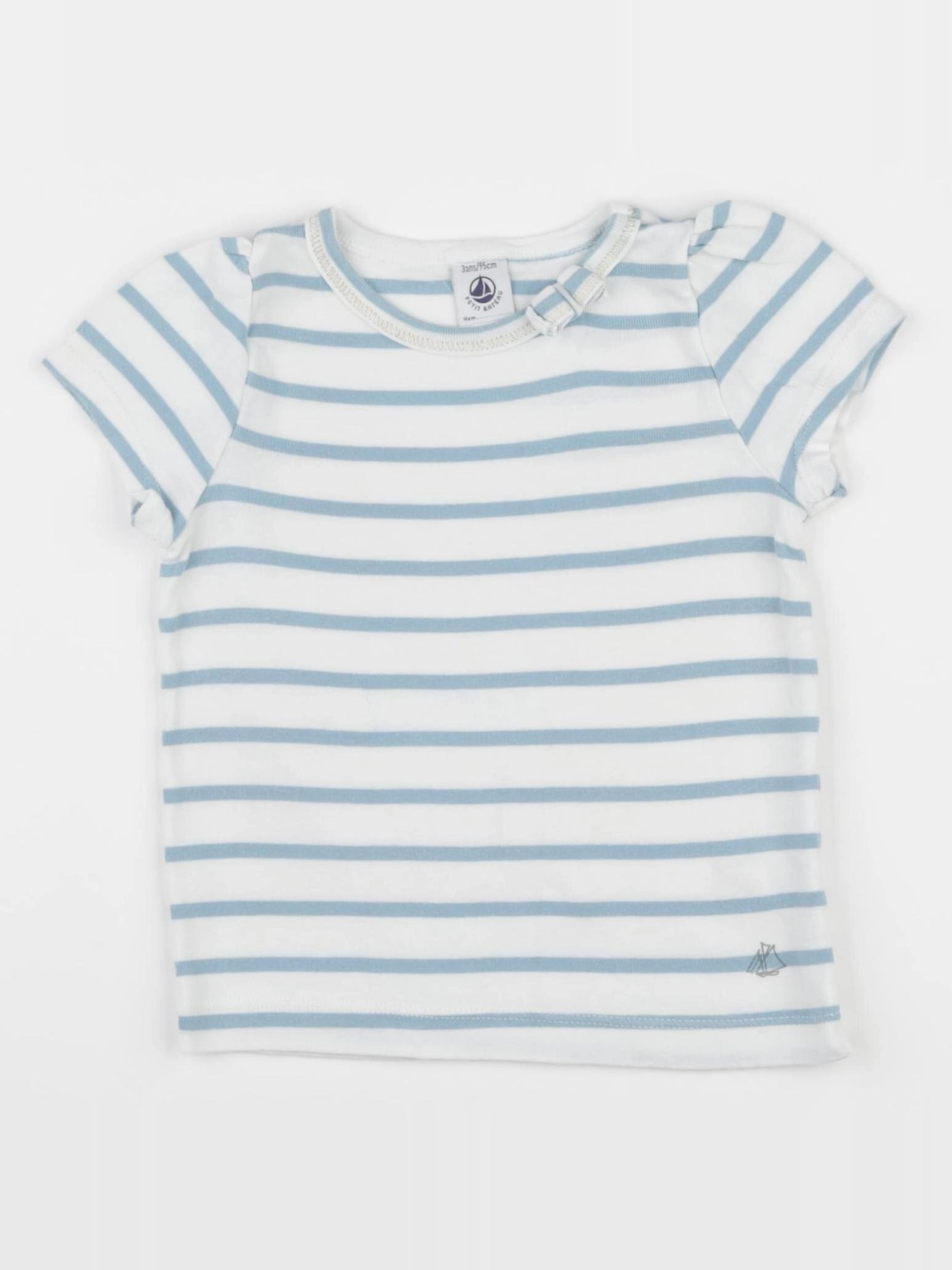 Petit Bateau - tee-shirt bleu - 3 ans
