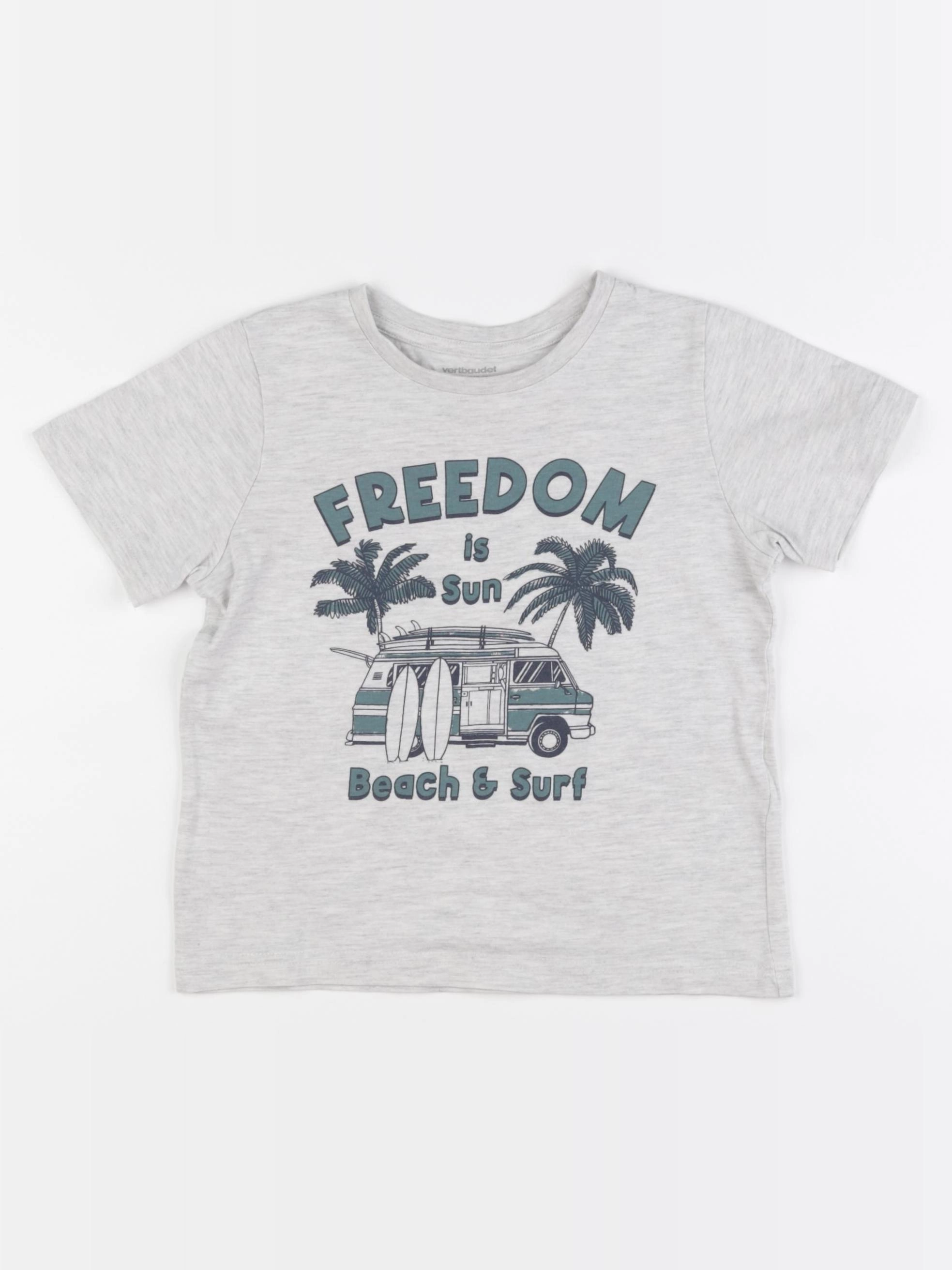 Vertbaudet - tee-shirt gris - 5 ans