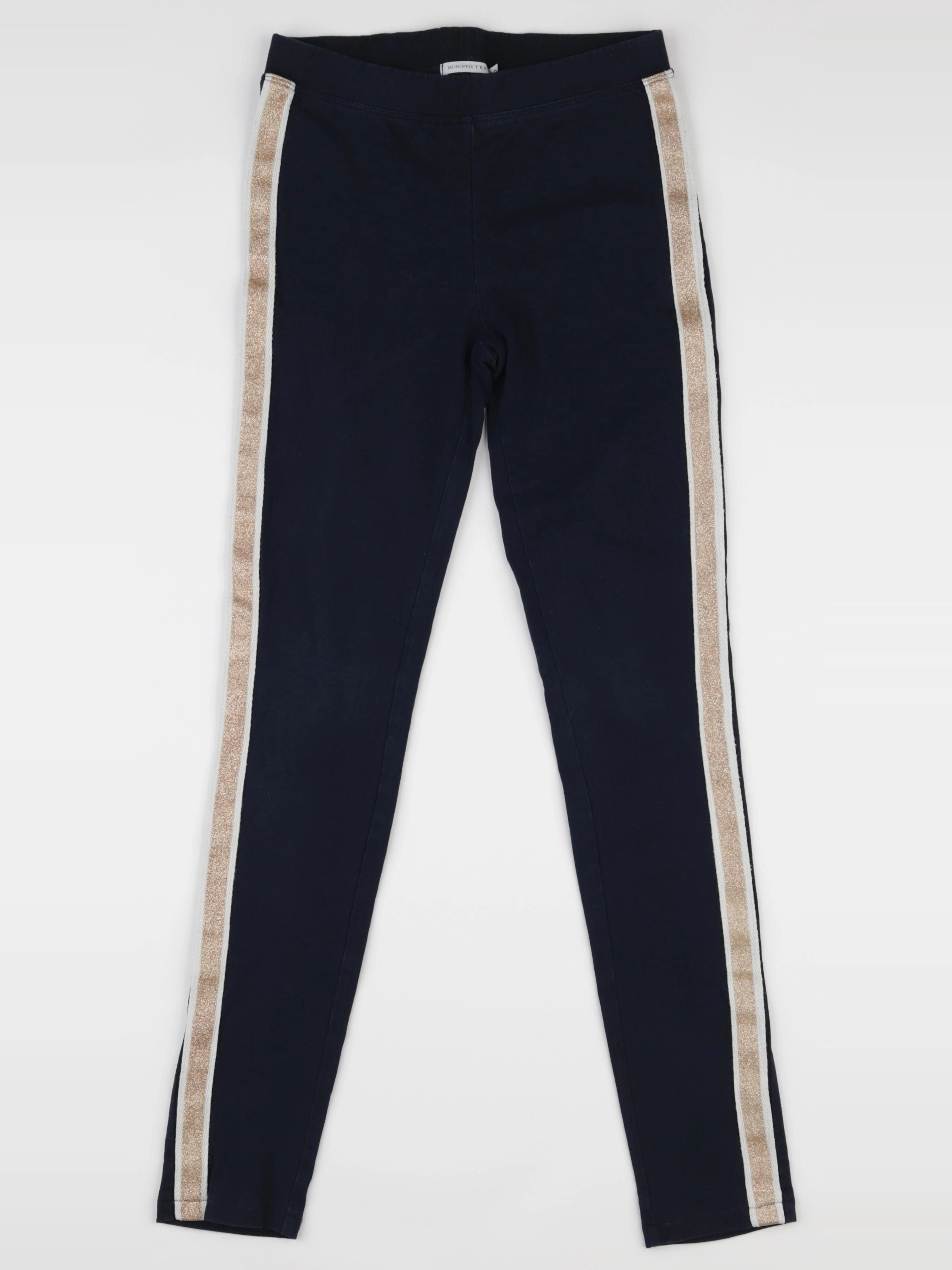 Monoprix - jegging bleu, or - 12 ans