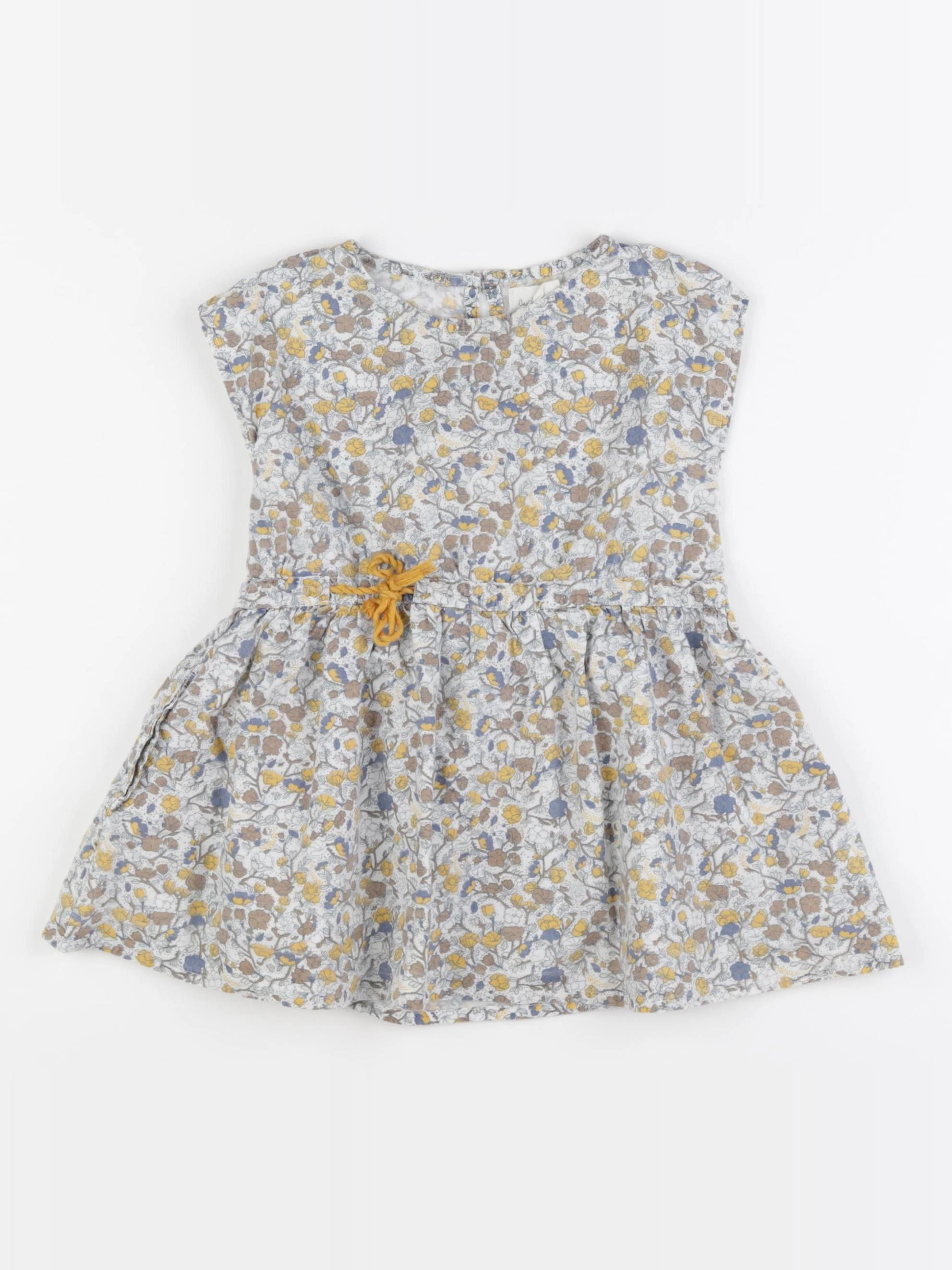 Arsène et les pipelettes - robe bleu, jaune - 2 ans