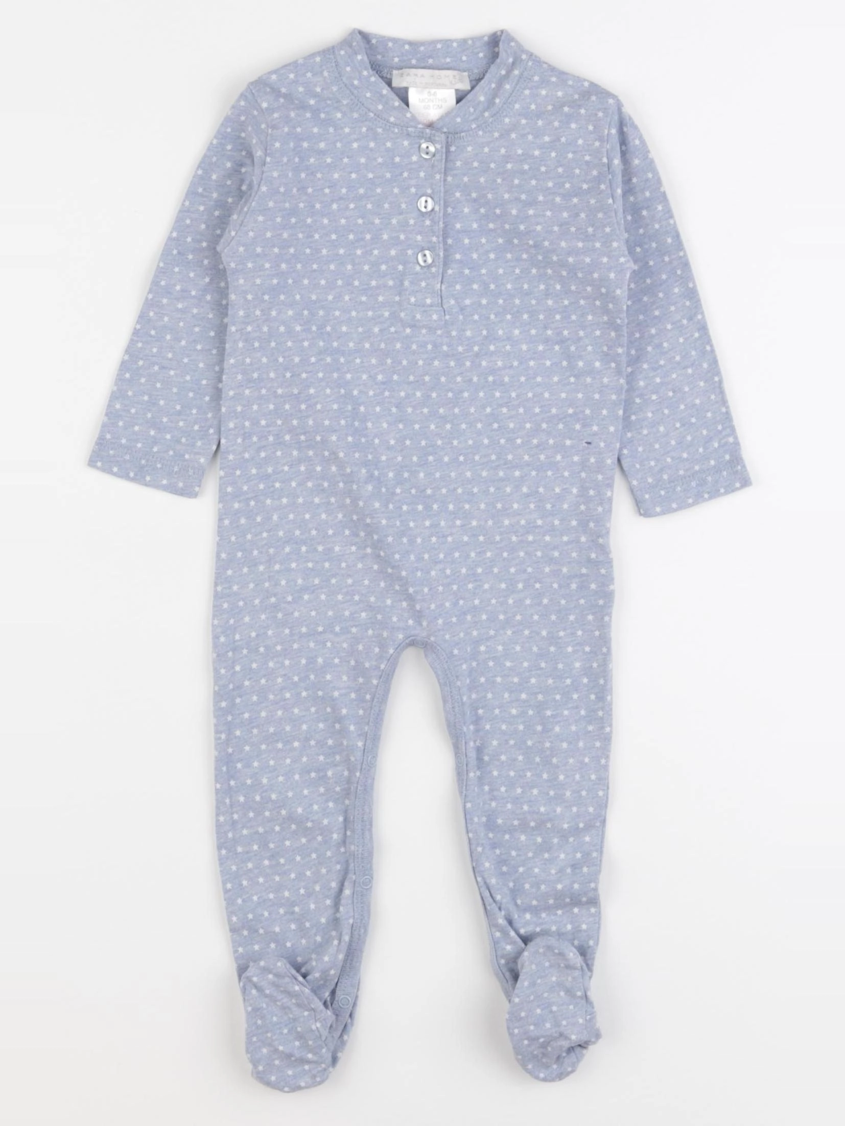 Zara - pyjama coton bleu - 0/6 mois