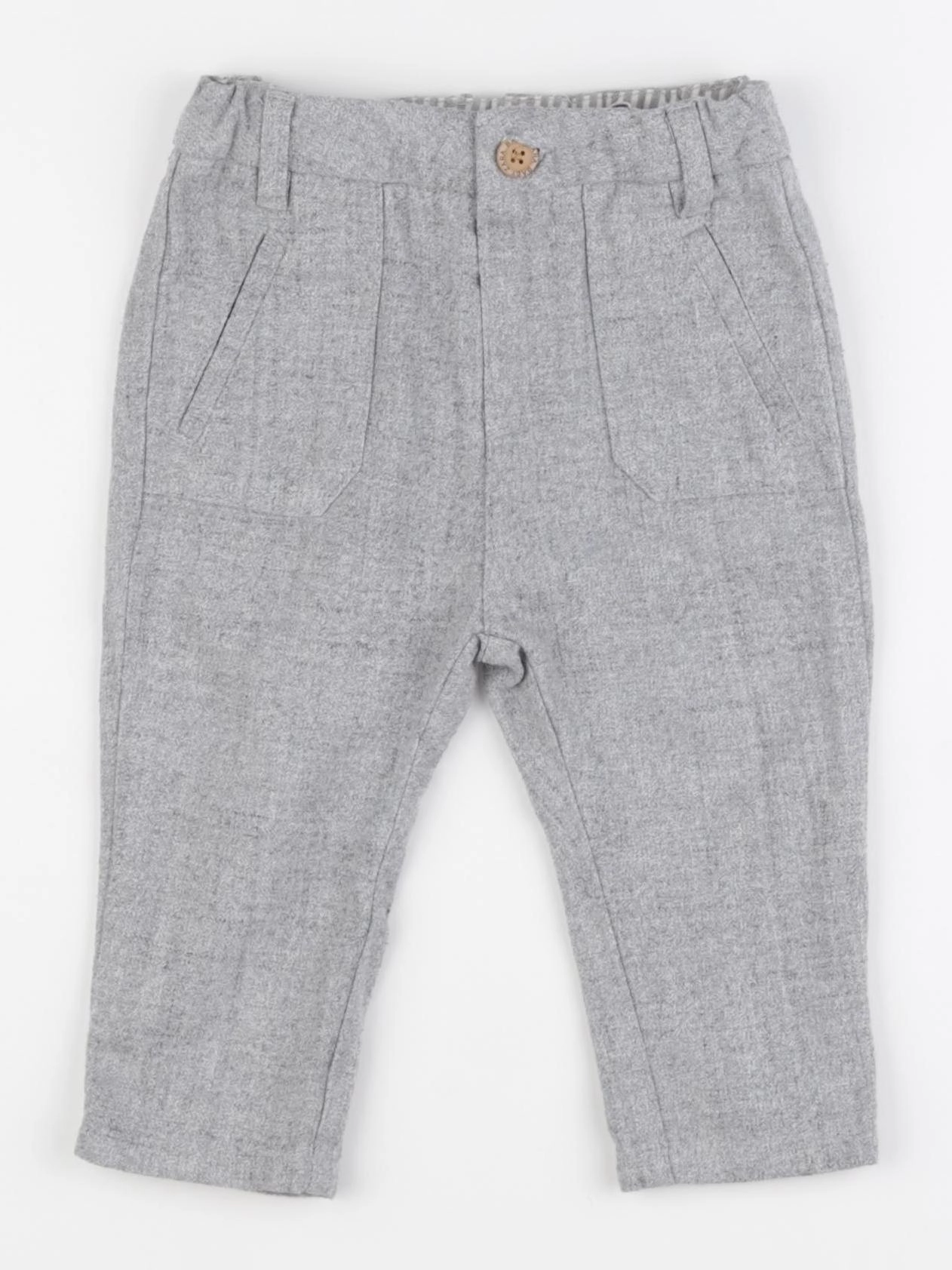 Zara - pantalon gris - 6/9 mois