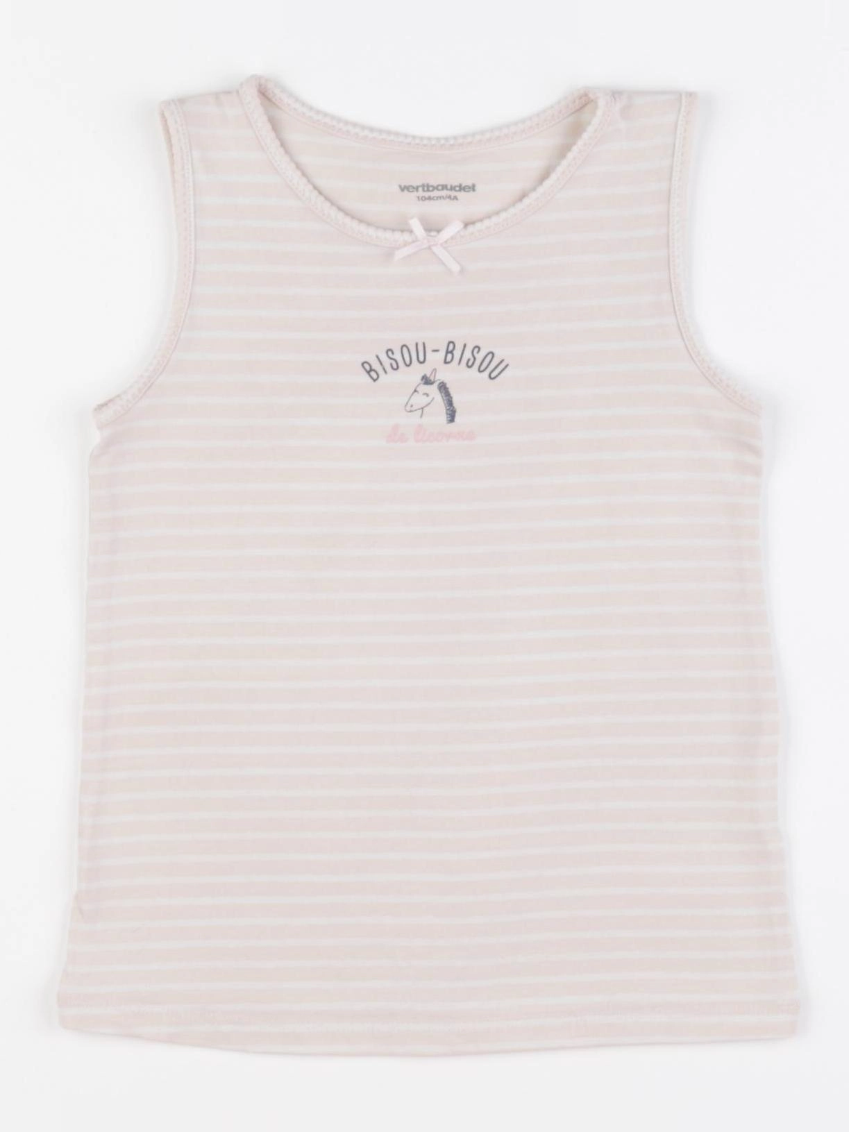 Vertbaudet - maillot de corps rose - 4 ans