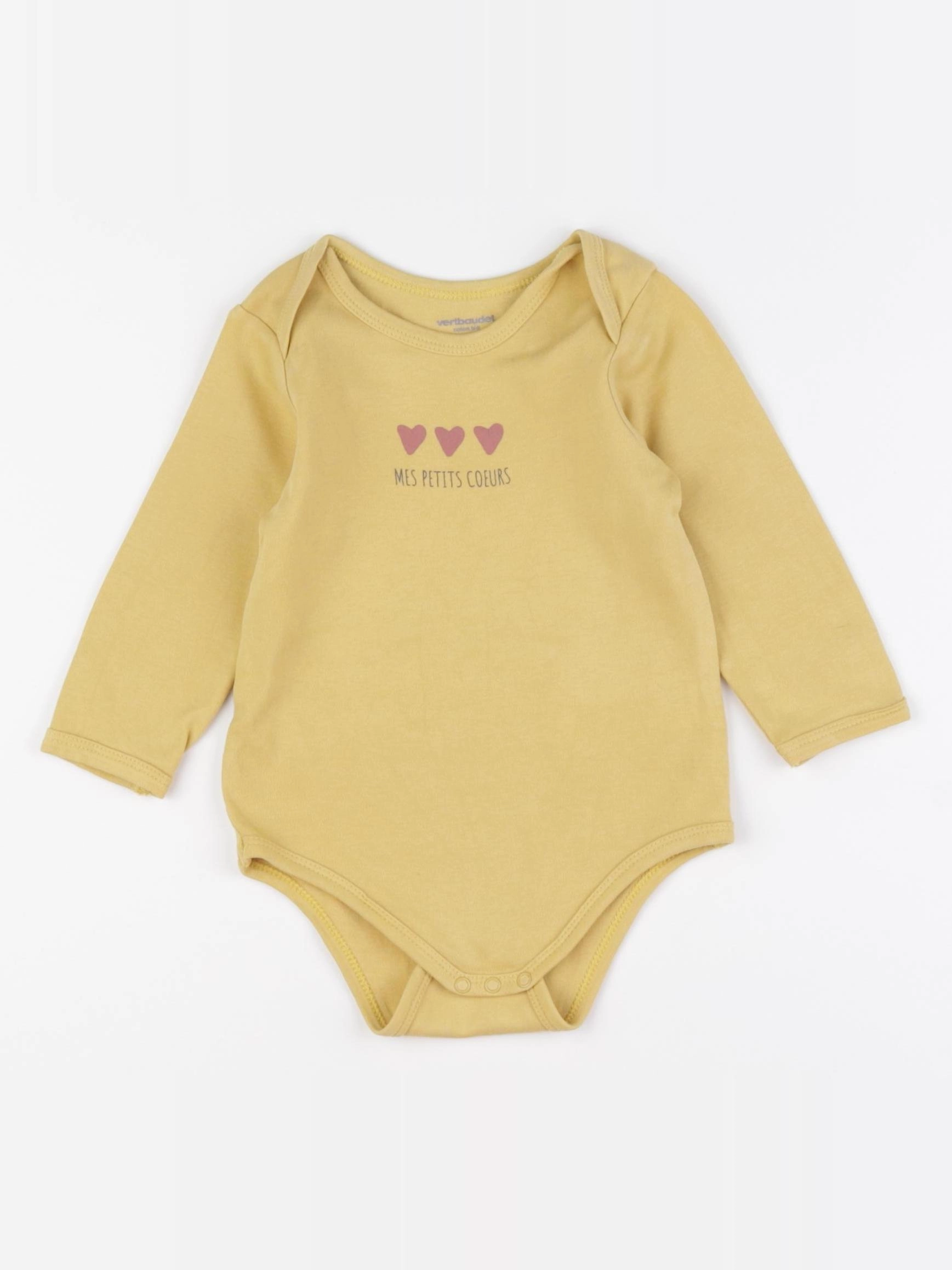 Vertbaudet - body jaune - 18 mois
