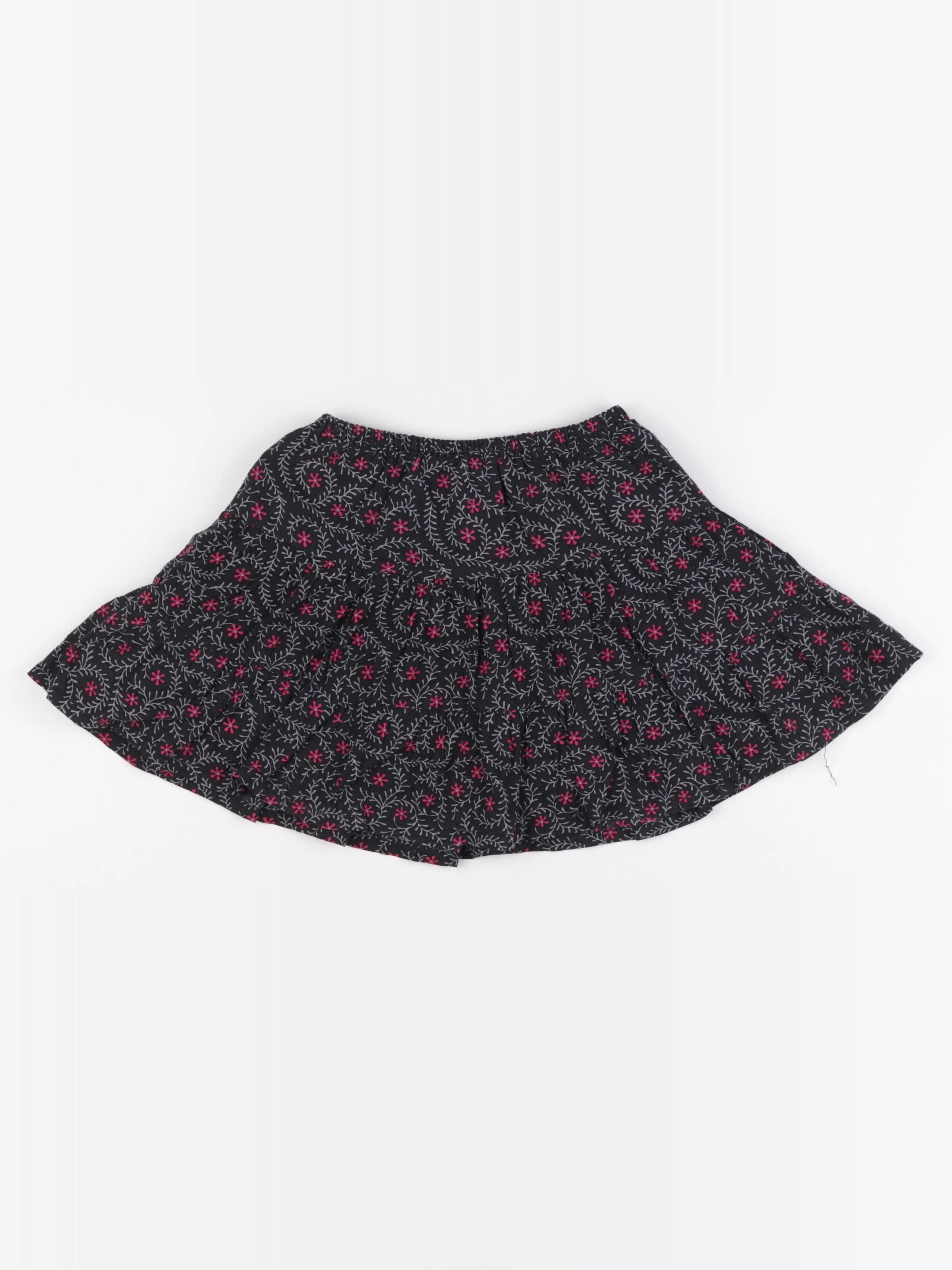 Monoprix - jupe noir, rose - 5/6 ans