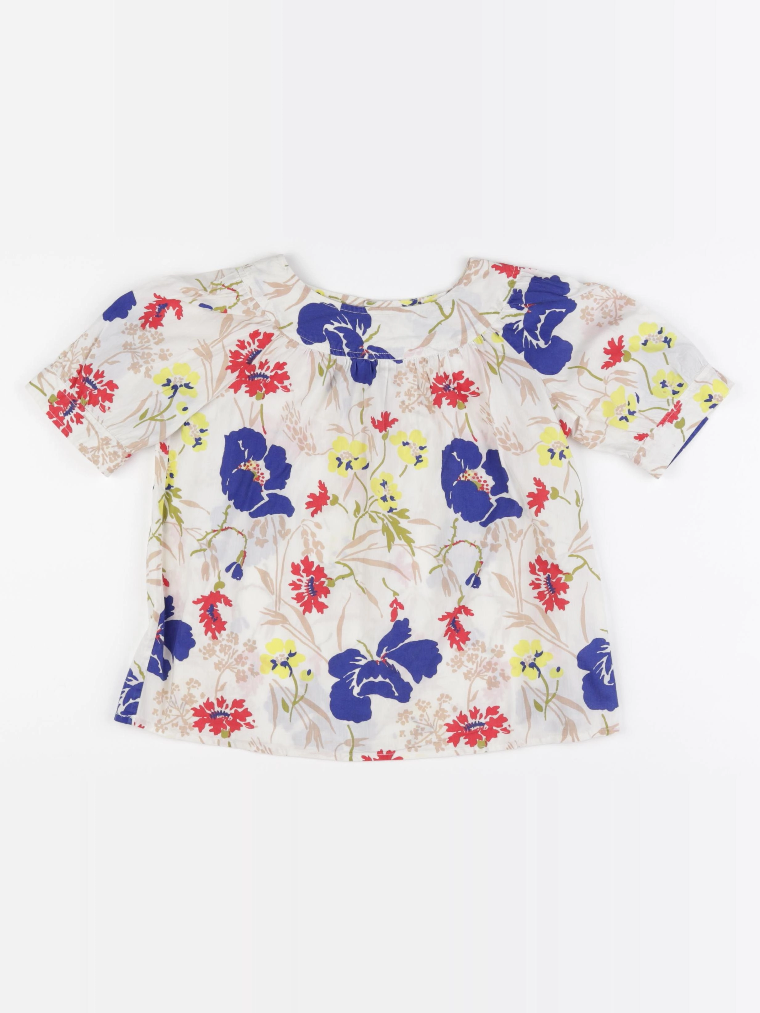 Bonpoint - blouse blanc, rouge, bleu - 6 ans