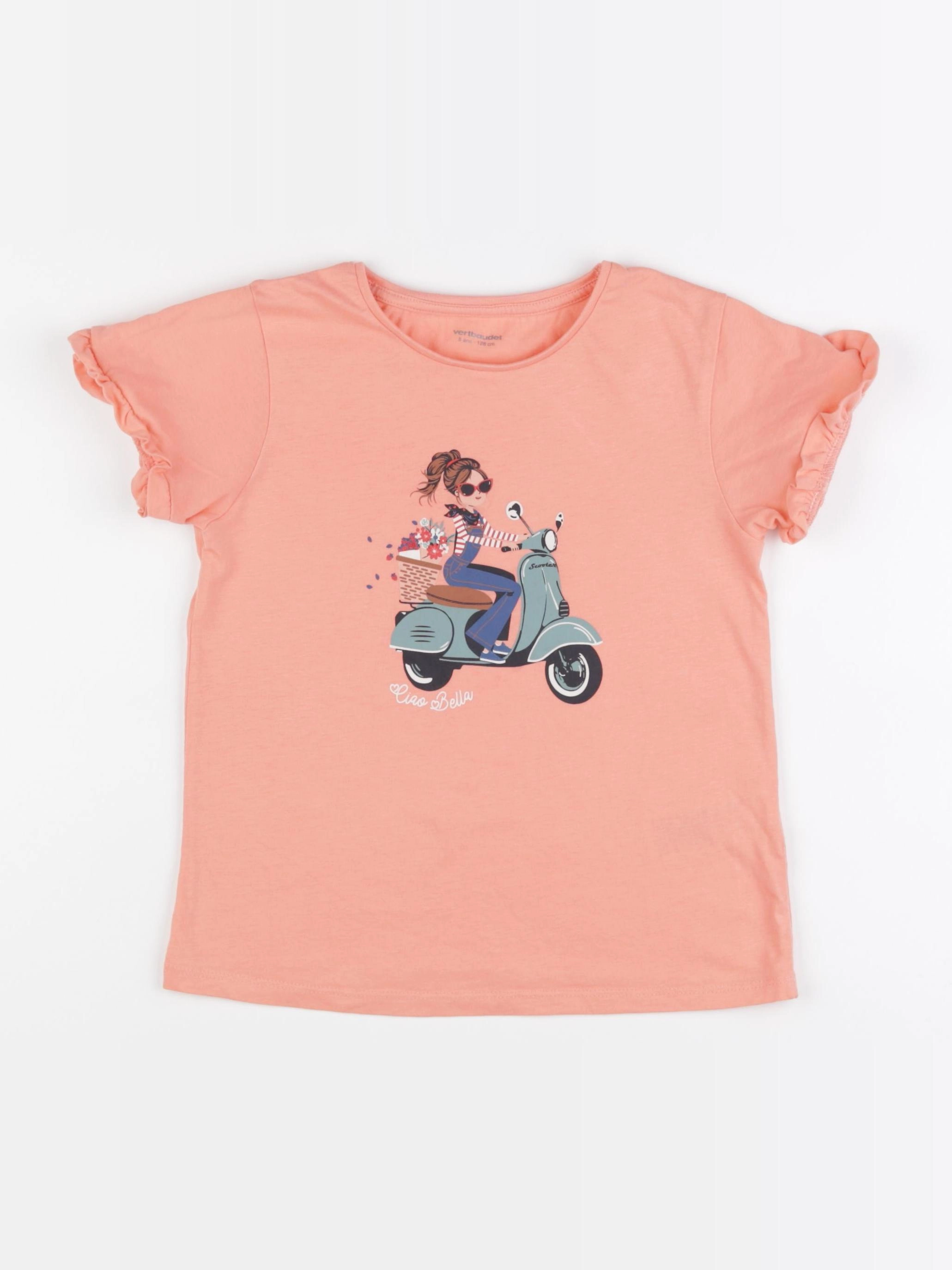 Vertbaudet - tee-shirt rose - 8 ans