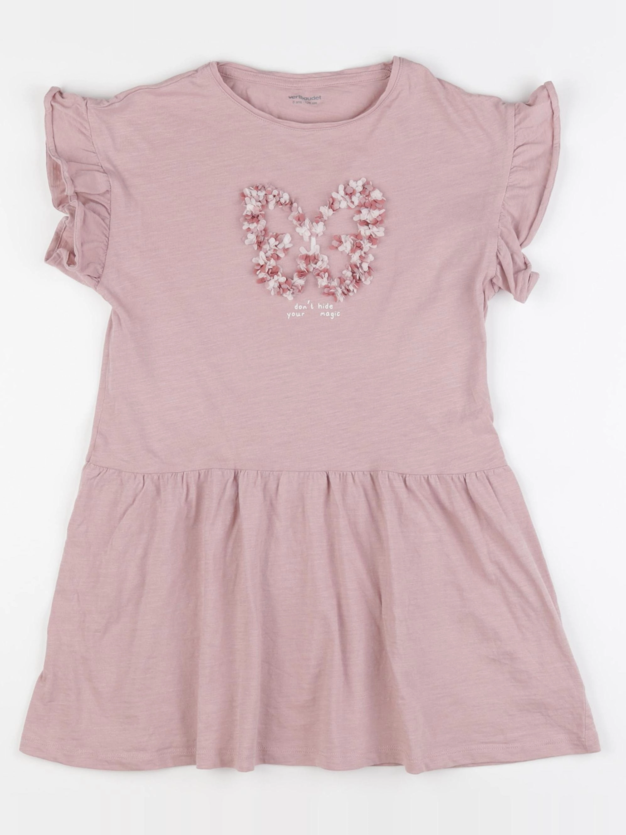 Vertbaudet - robe rose - 8 ans