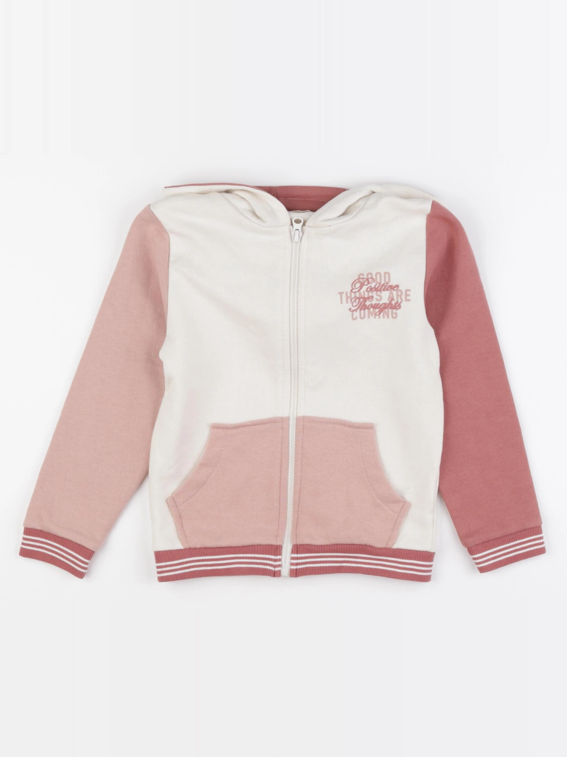 Little Cigogne - sweat beige, rose - 6 ans