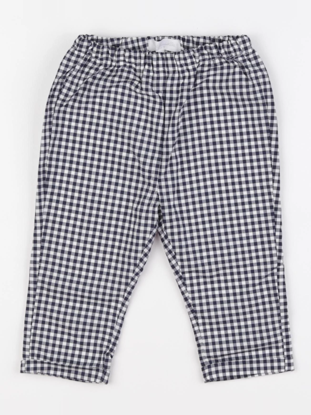 Cadet Rousselle - pantalon bleu, blanc - 12 mois