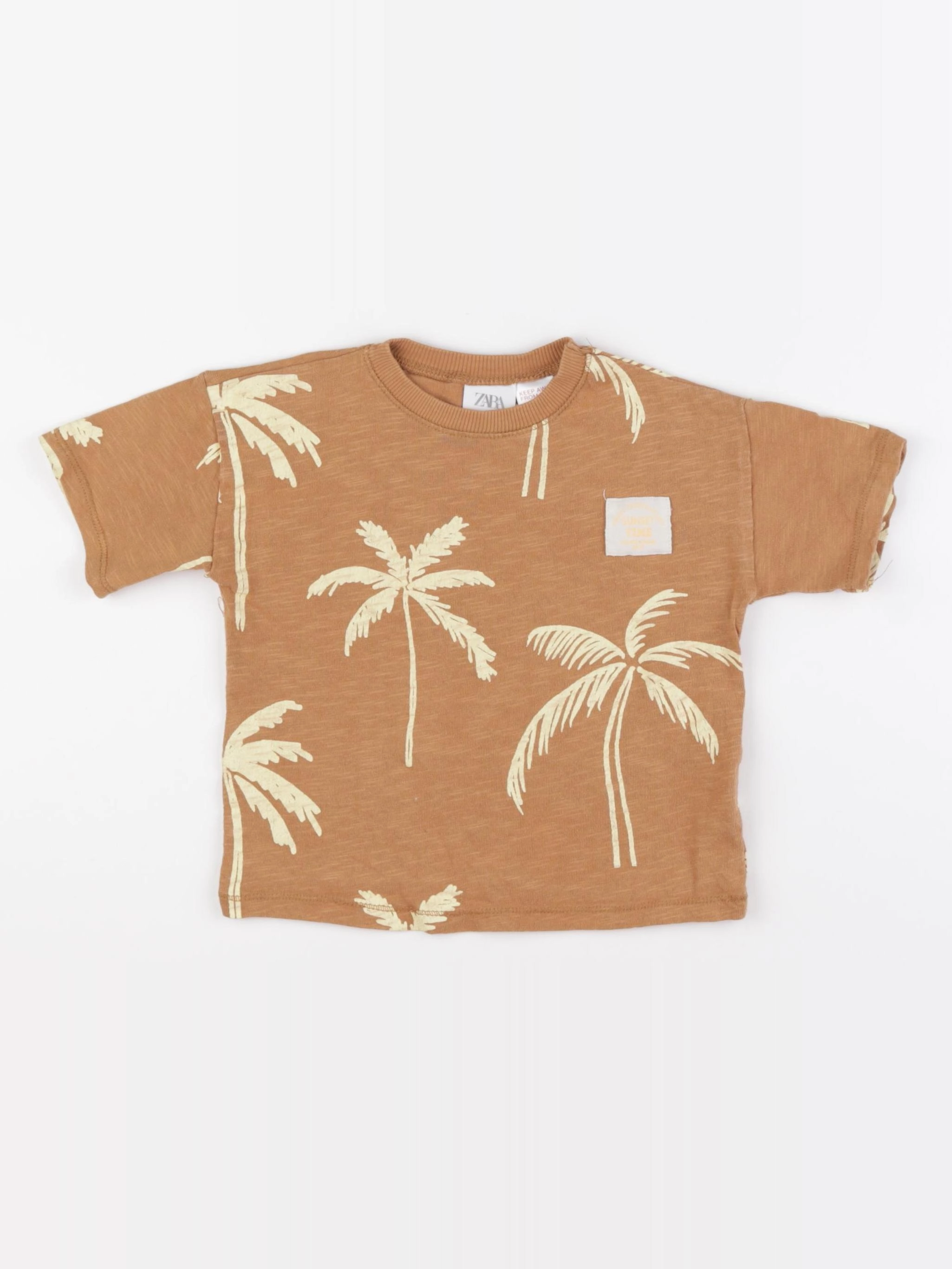 Zara - tee-shirt marron - 2 ans