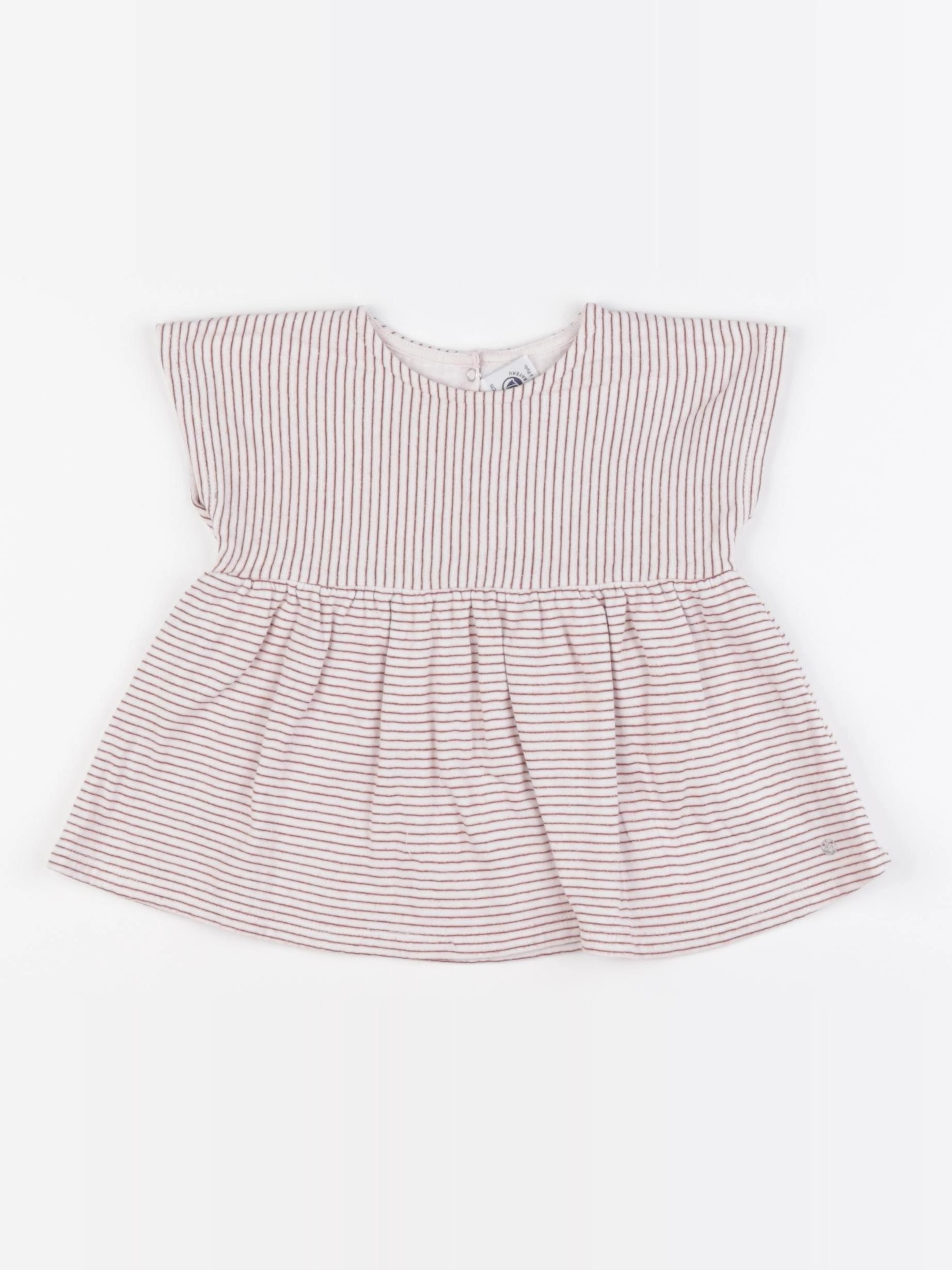 Petit Bateau - tee-shirt rouge, beige - 24 mois