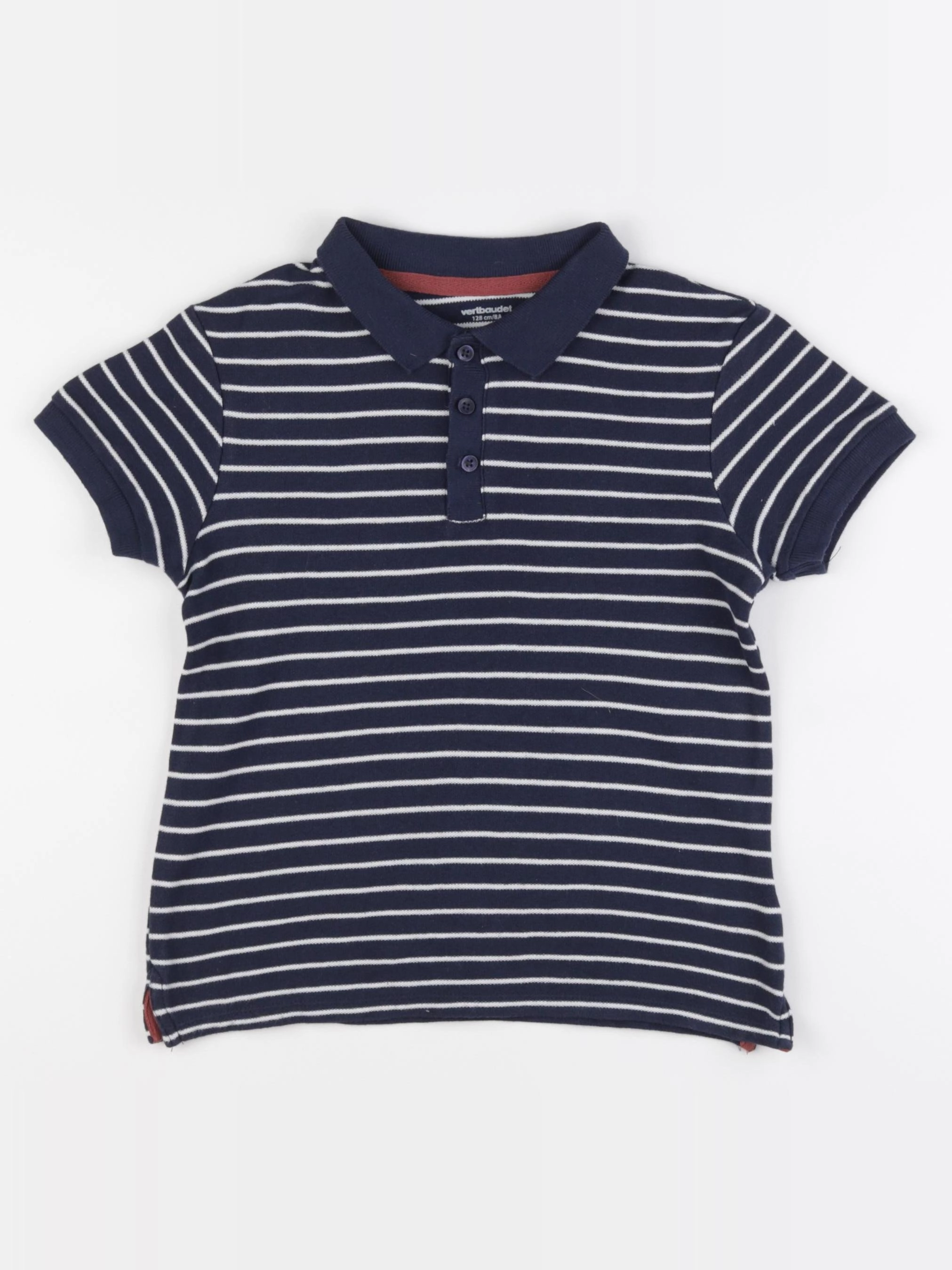 Vertbaudet - polo bleu - 8 ans