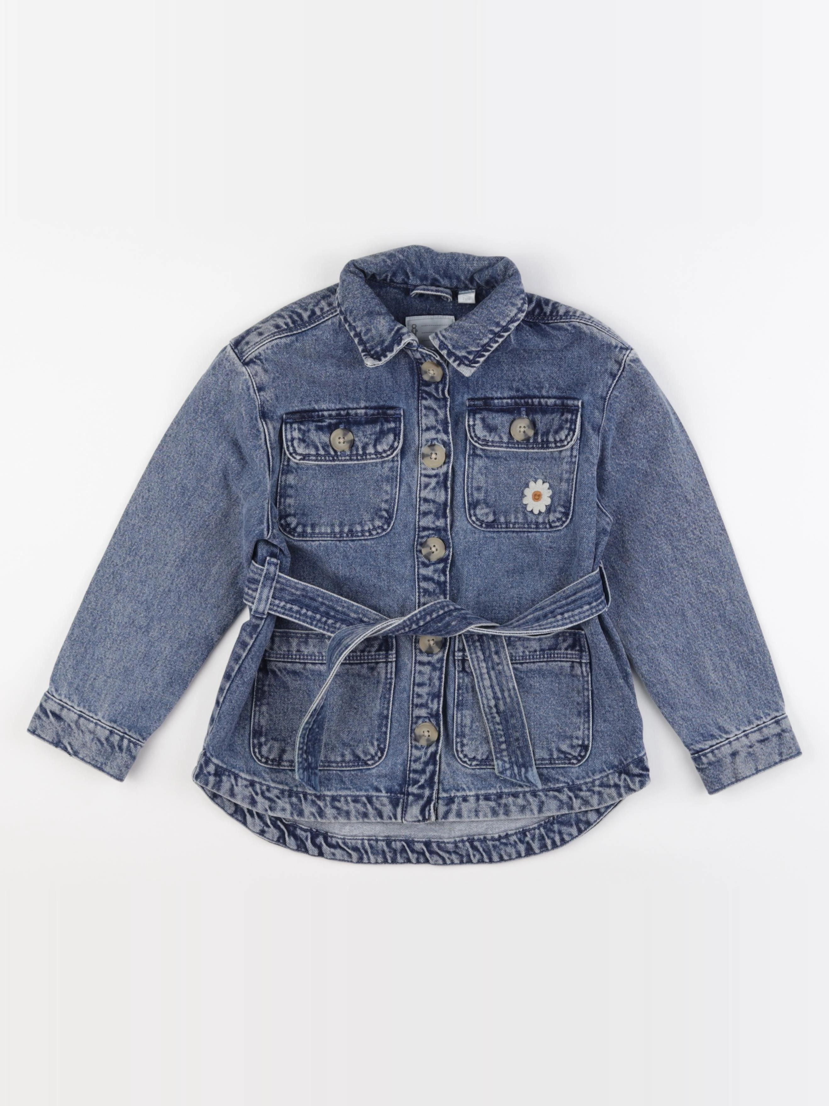 Vertbaudet - veste imprimé au dos bleu - 7 ans
