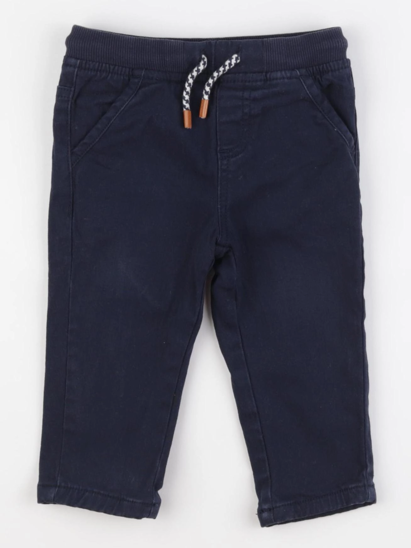 Vertbaudet - pantalon doublé bleu - 18 mois