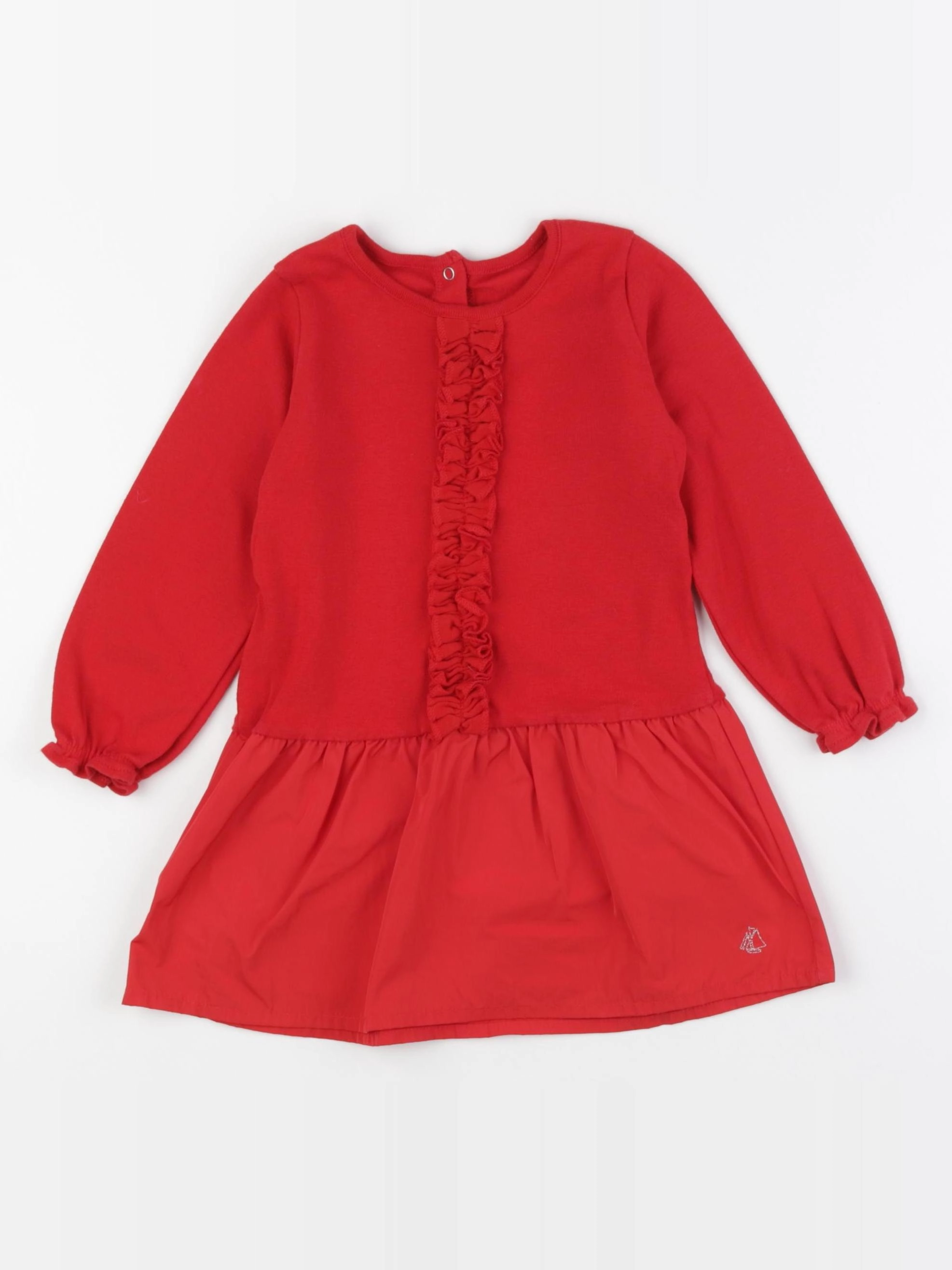 Petit Bateau - robe rouge - 24 mois