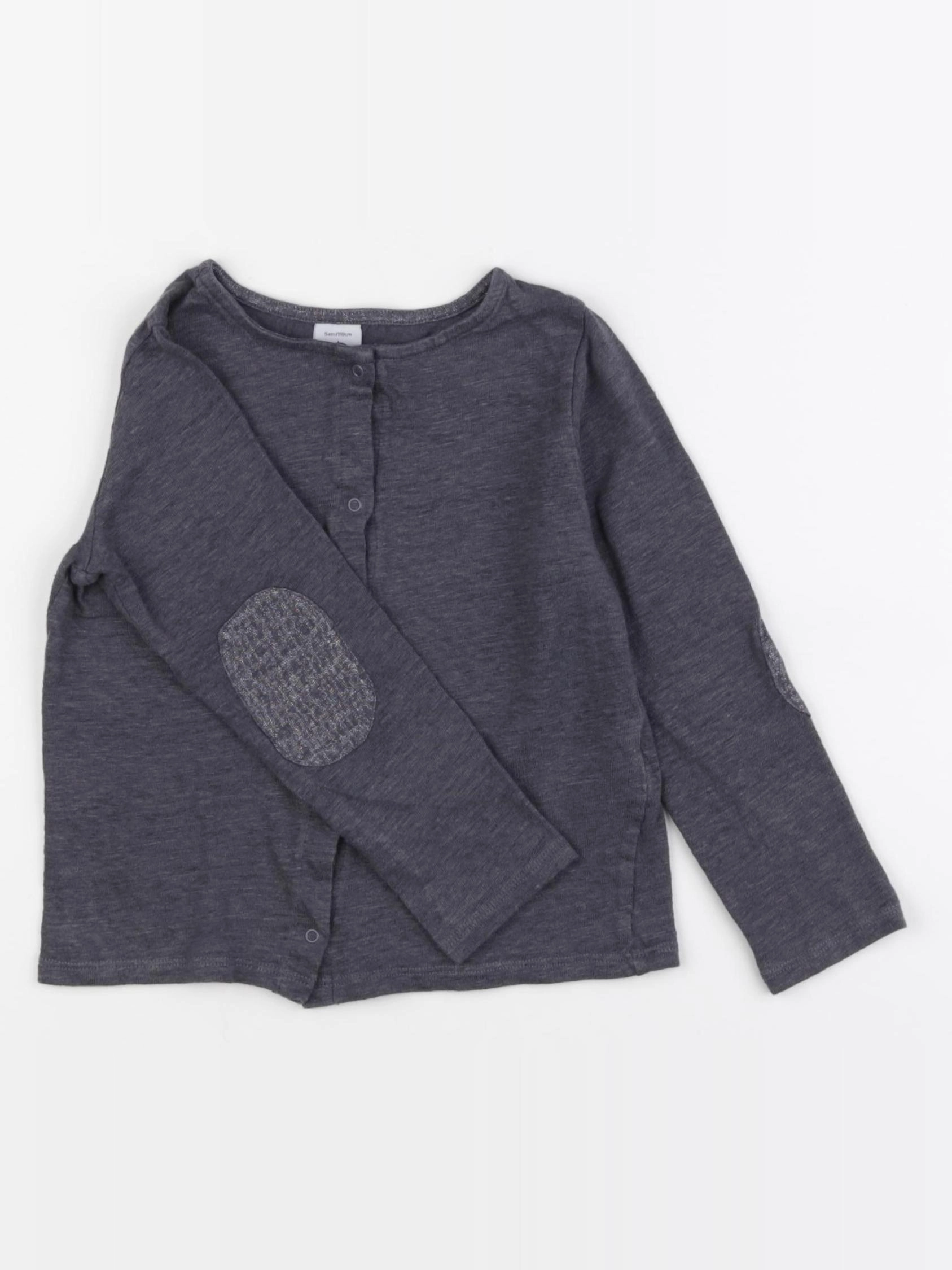 Petit Bateau - tee-shirt gris - 5 ans