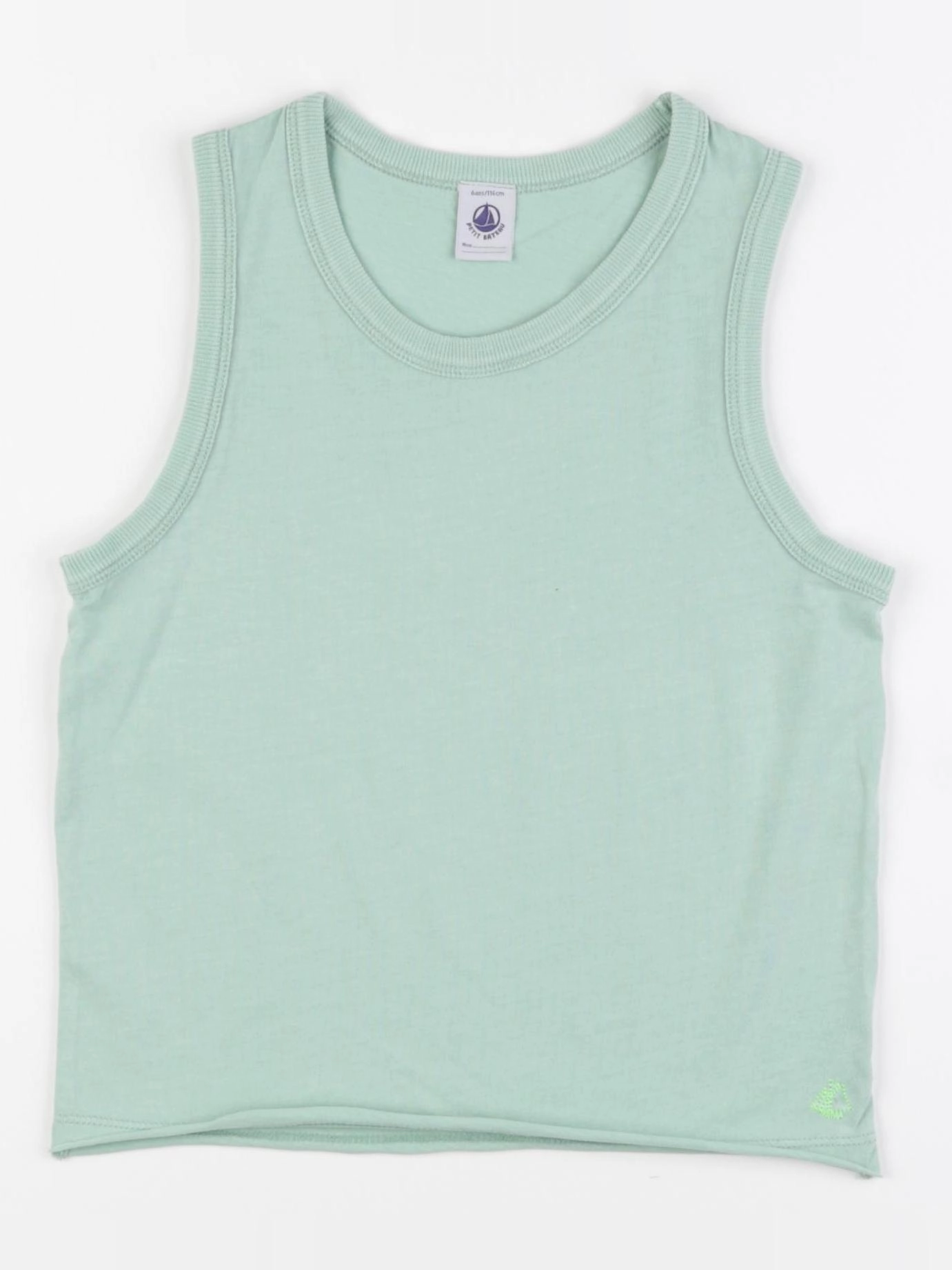 Petit Bateau - maillot de corps vert - 6 ans