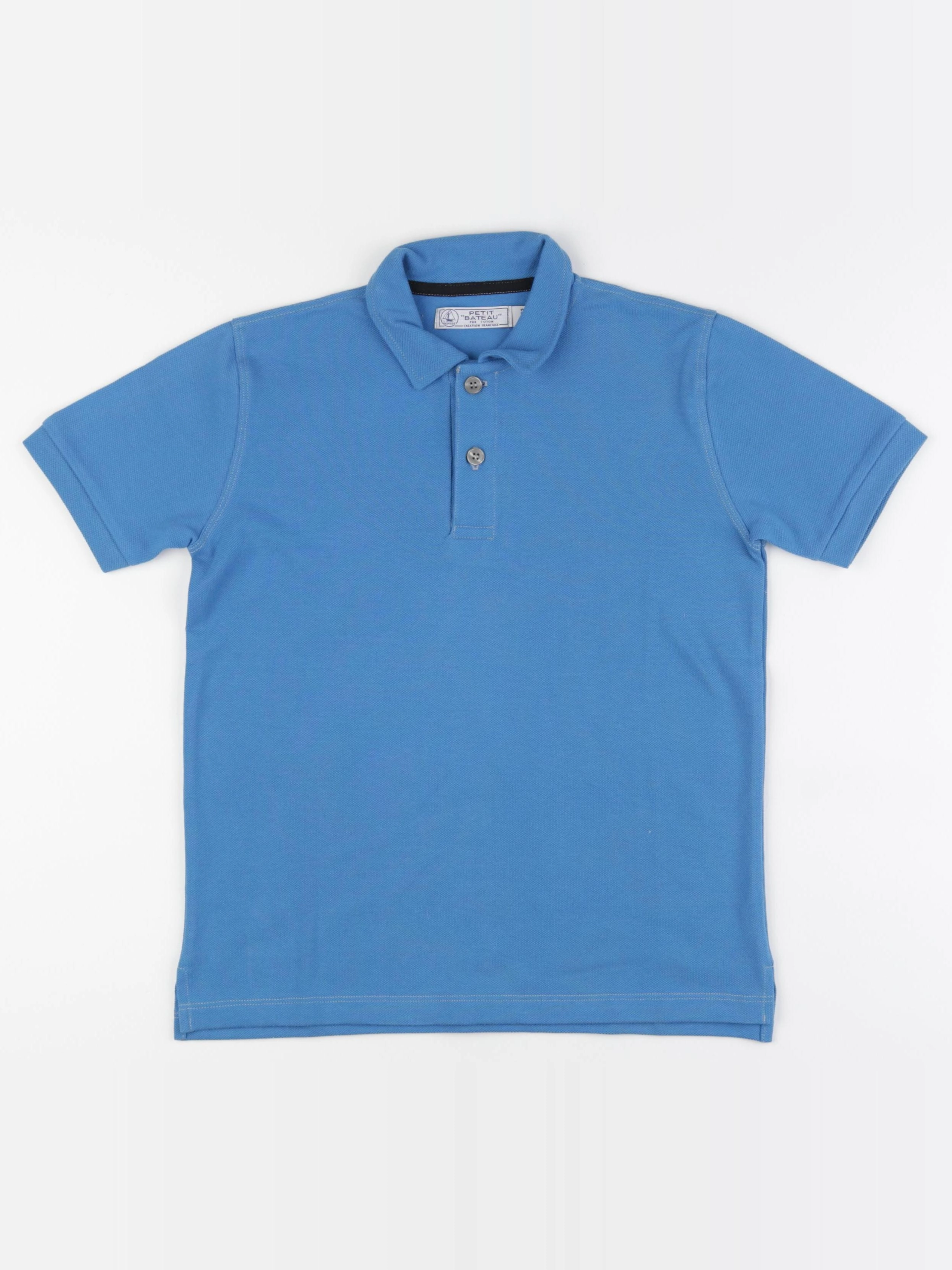 Petit Bateau - polo bleu - 10 ans