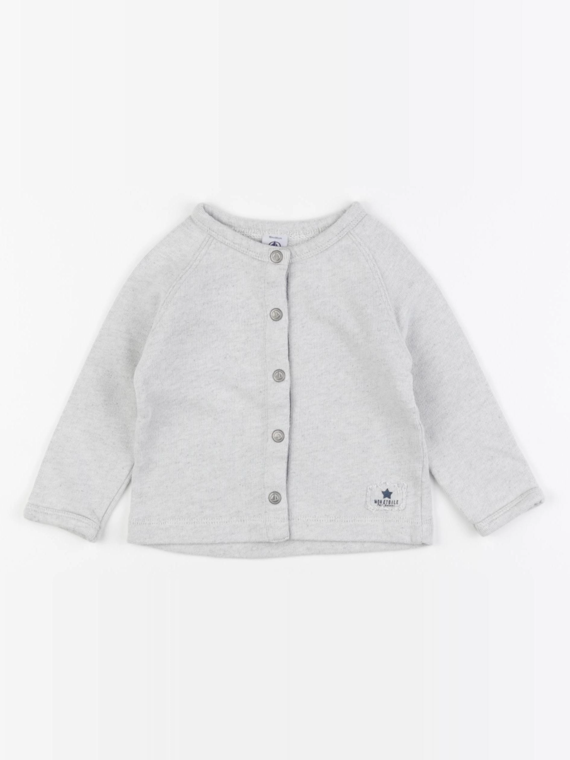Petit Bateau - sweat gris - 18 mois