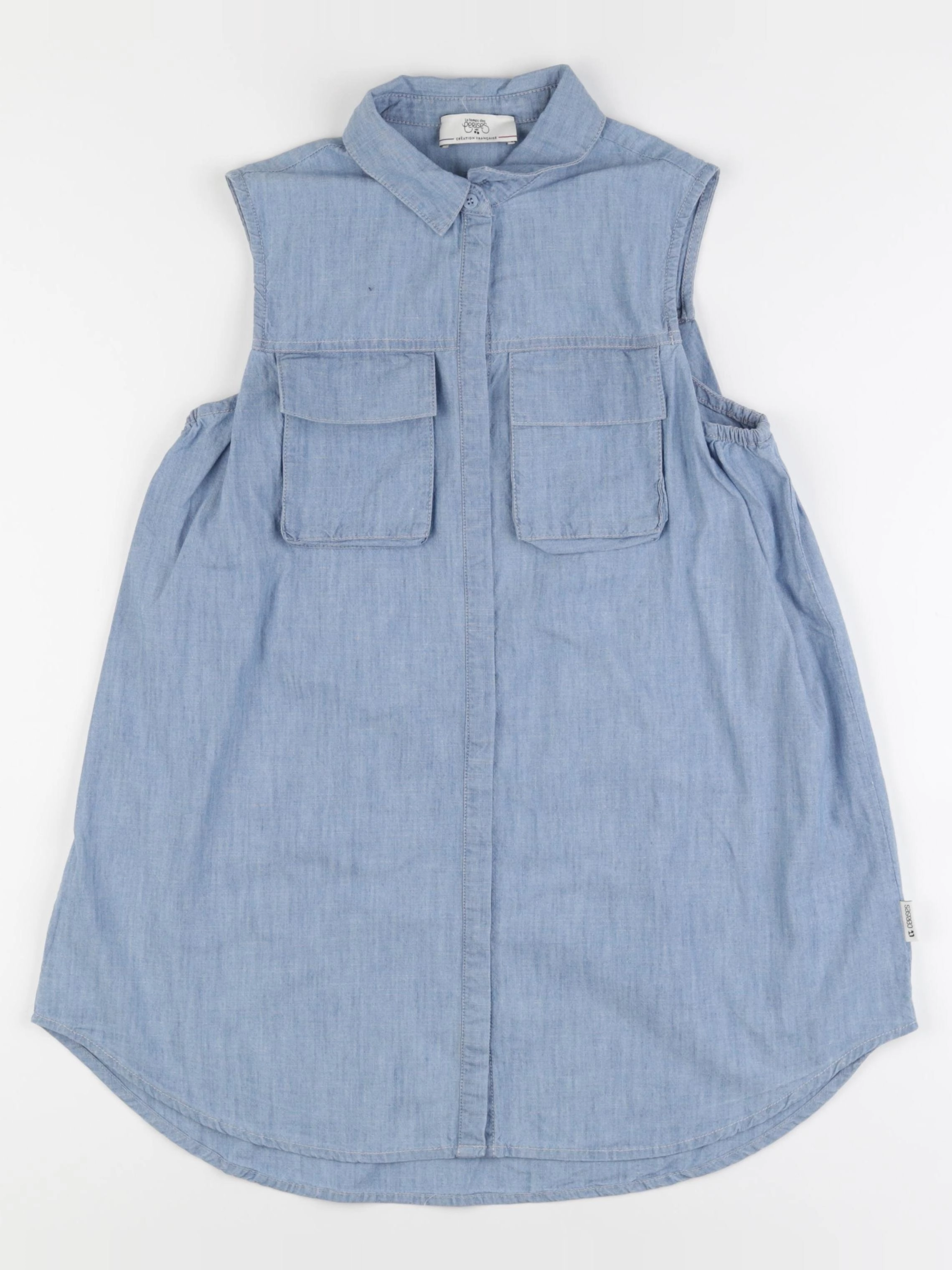 Le temps des cerises  - blouse bleu - 10 ans