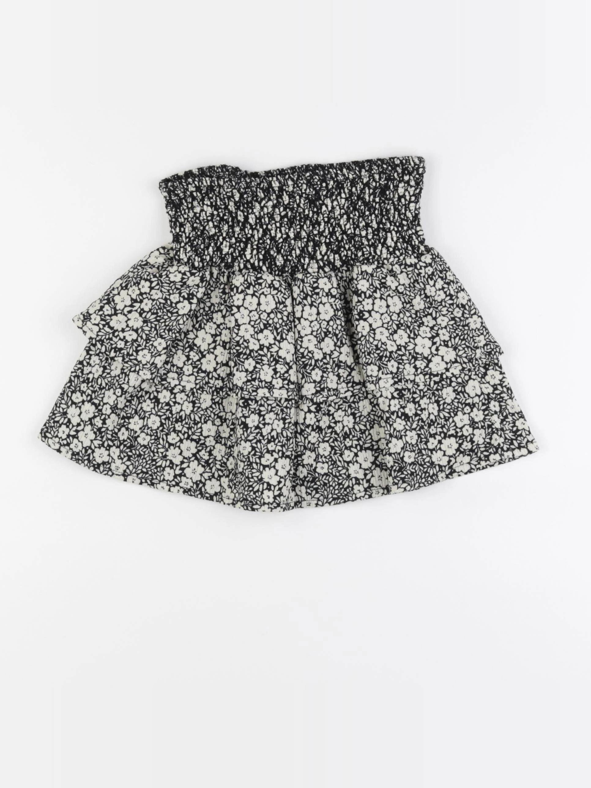 Zara - jupe short blanc, noir - 7 ans