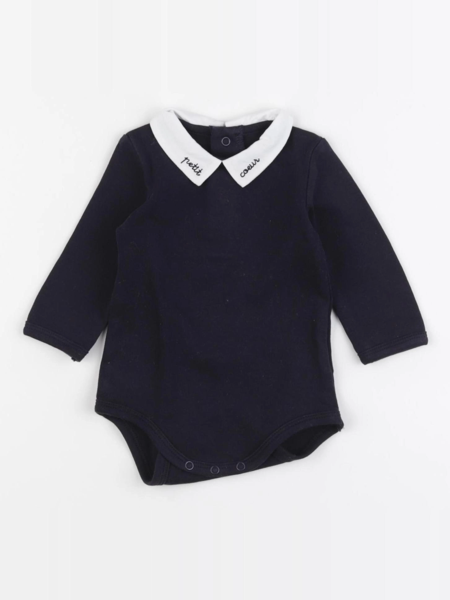 Carrément Beau - body bleu - 3 mois