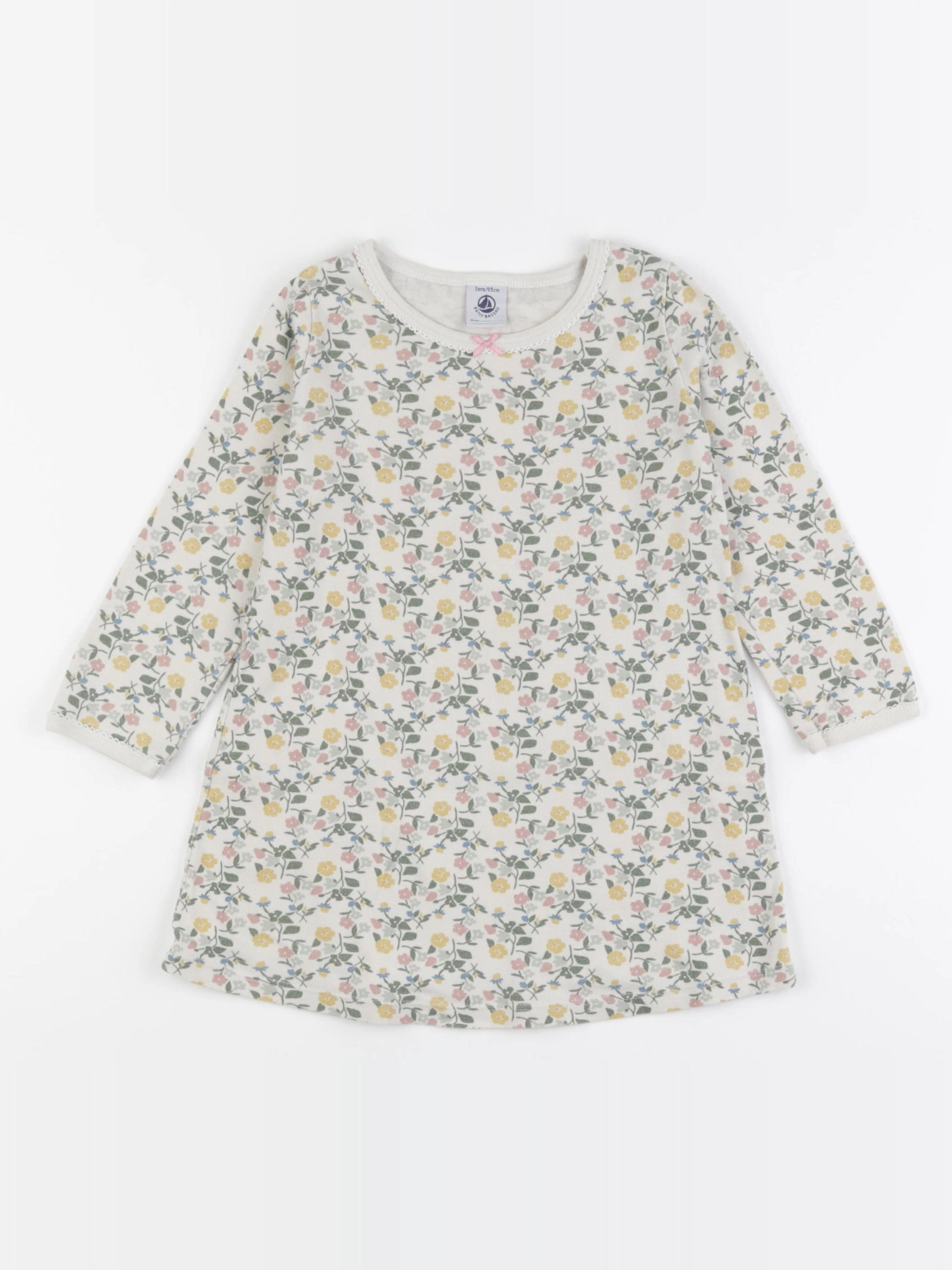 Petit Bateau - chemise de nuit coton multicolore - 3 ans