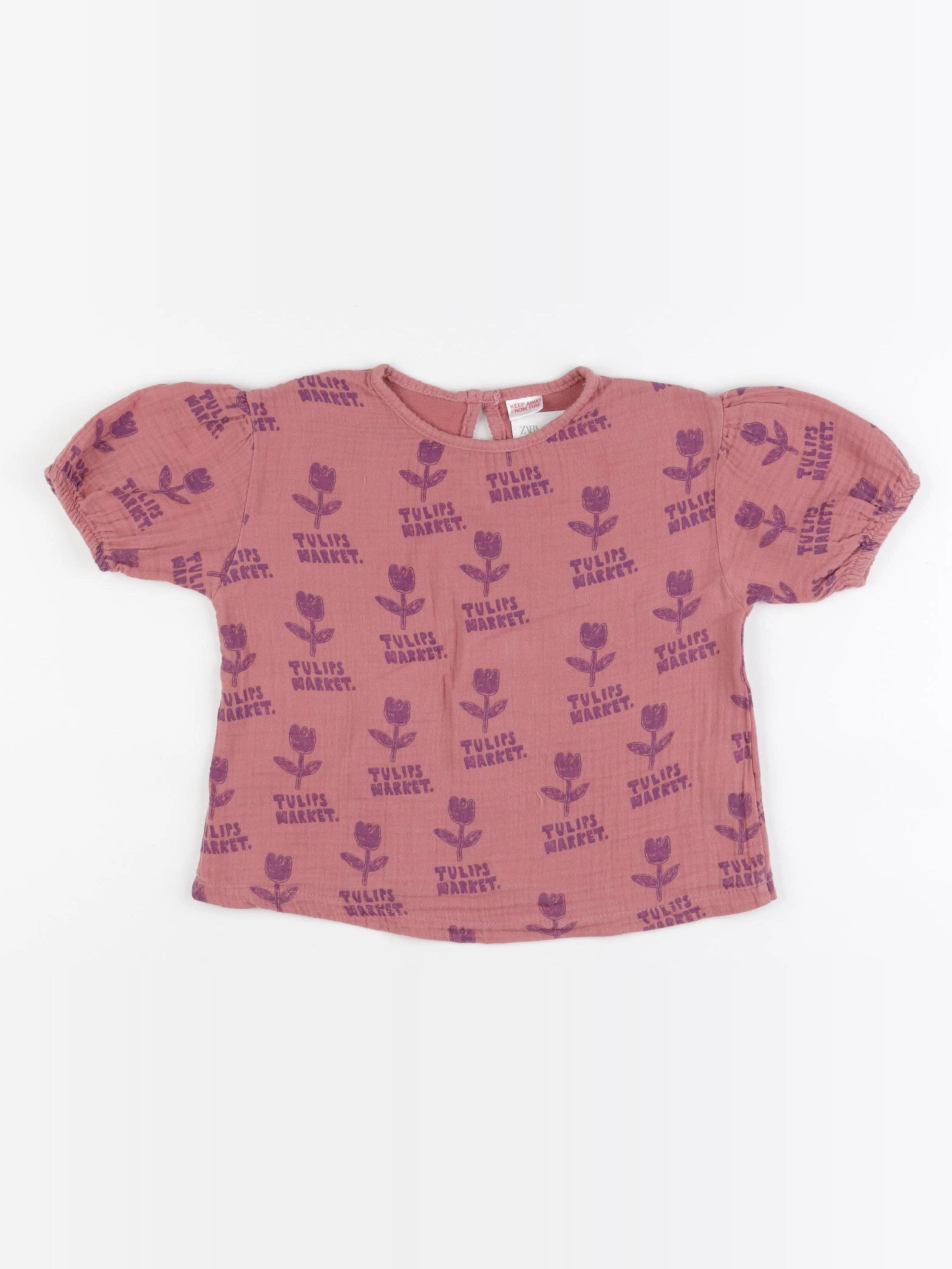 Zara - blouse rose - 3 ans