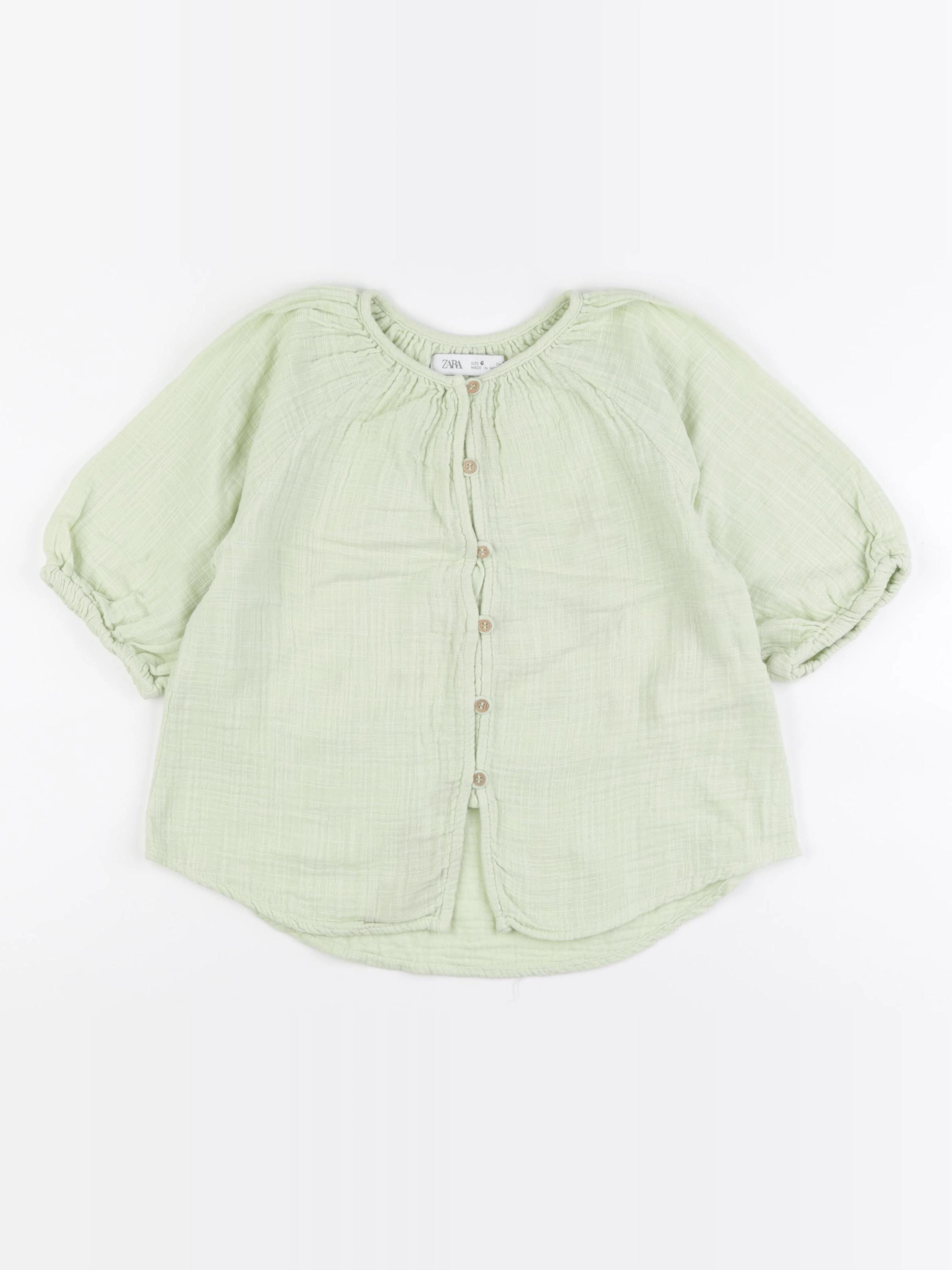 Zara - blouse vert - 6 ans