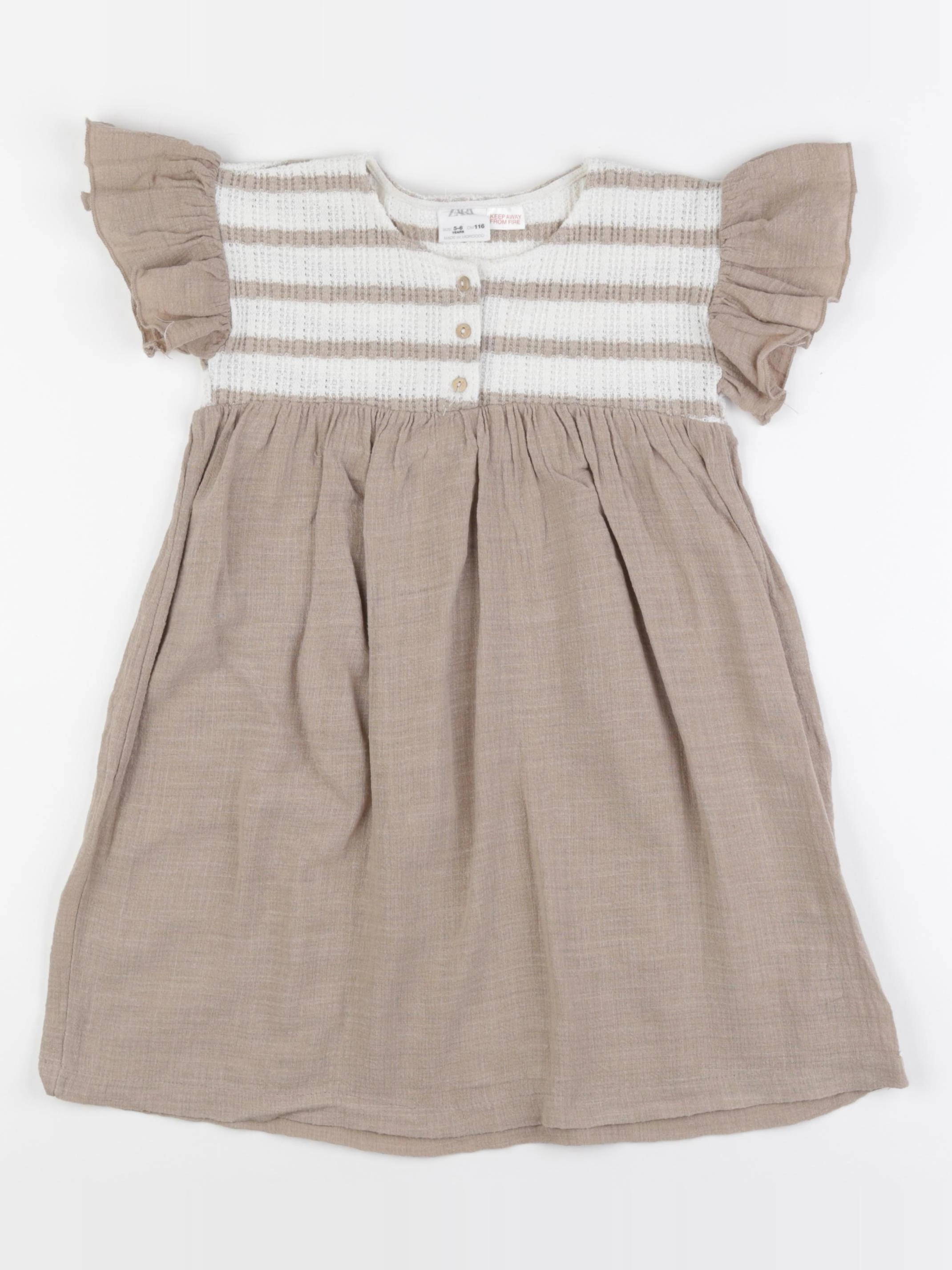 Zara - robe marron - 5/6 ans