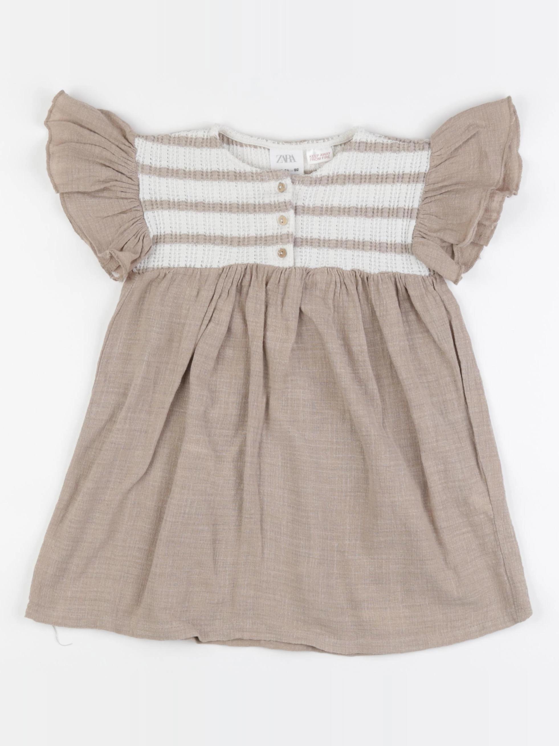 Zara - robe marron - 18/24 mois