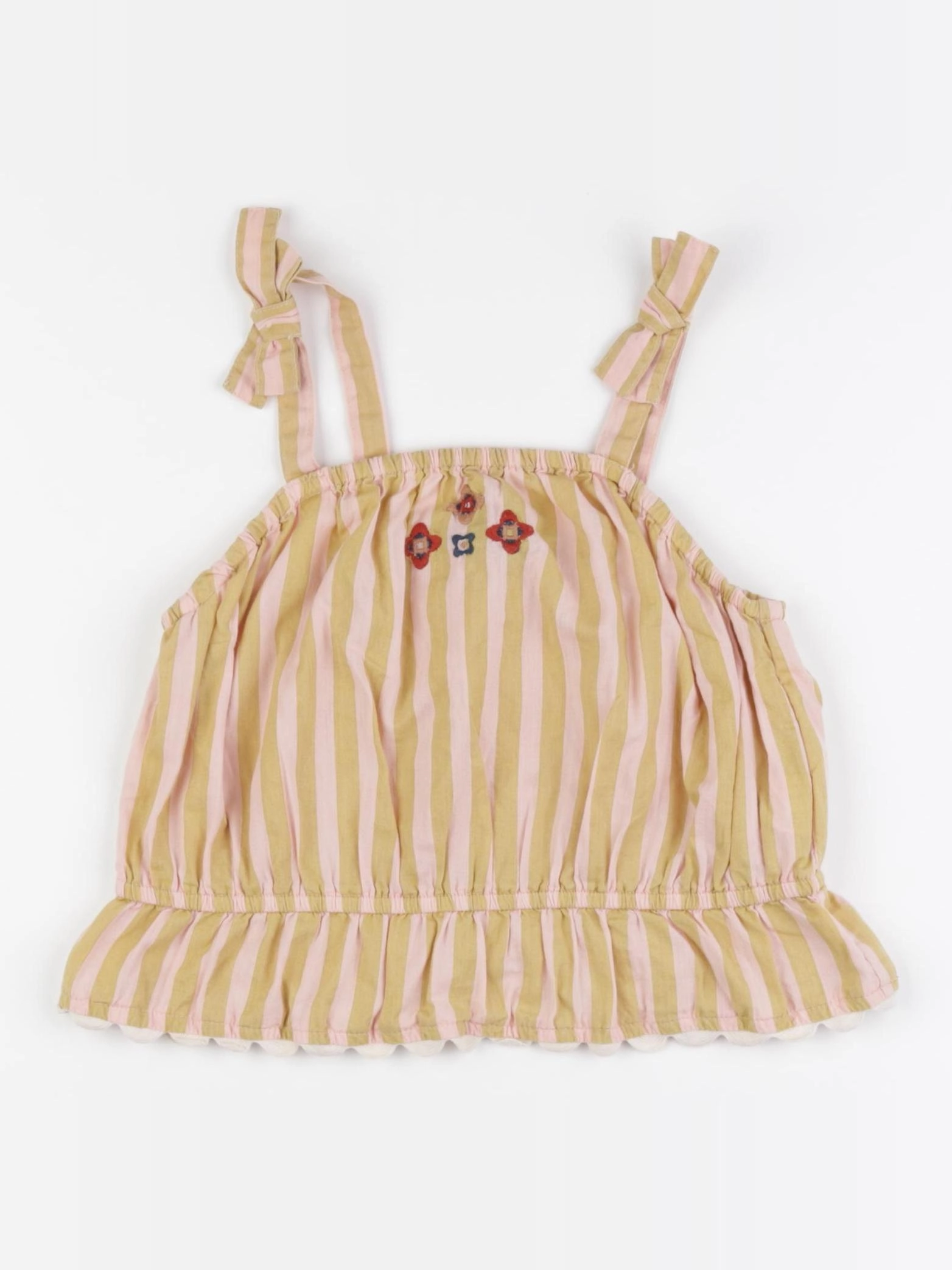 Monoprix - débardeur marron, rose - 8 ans