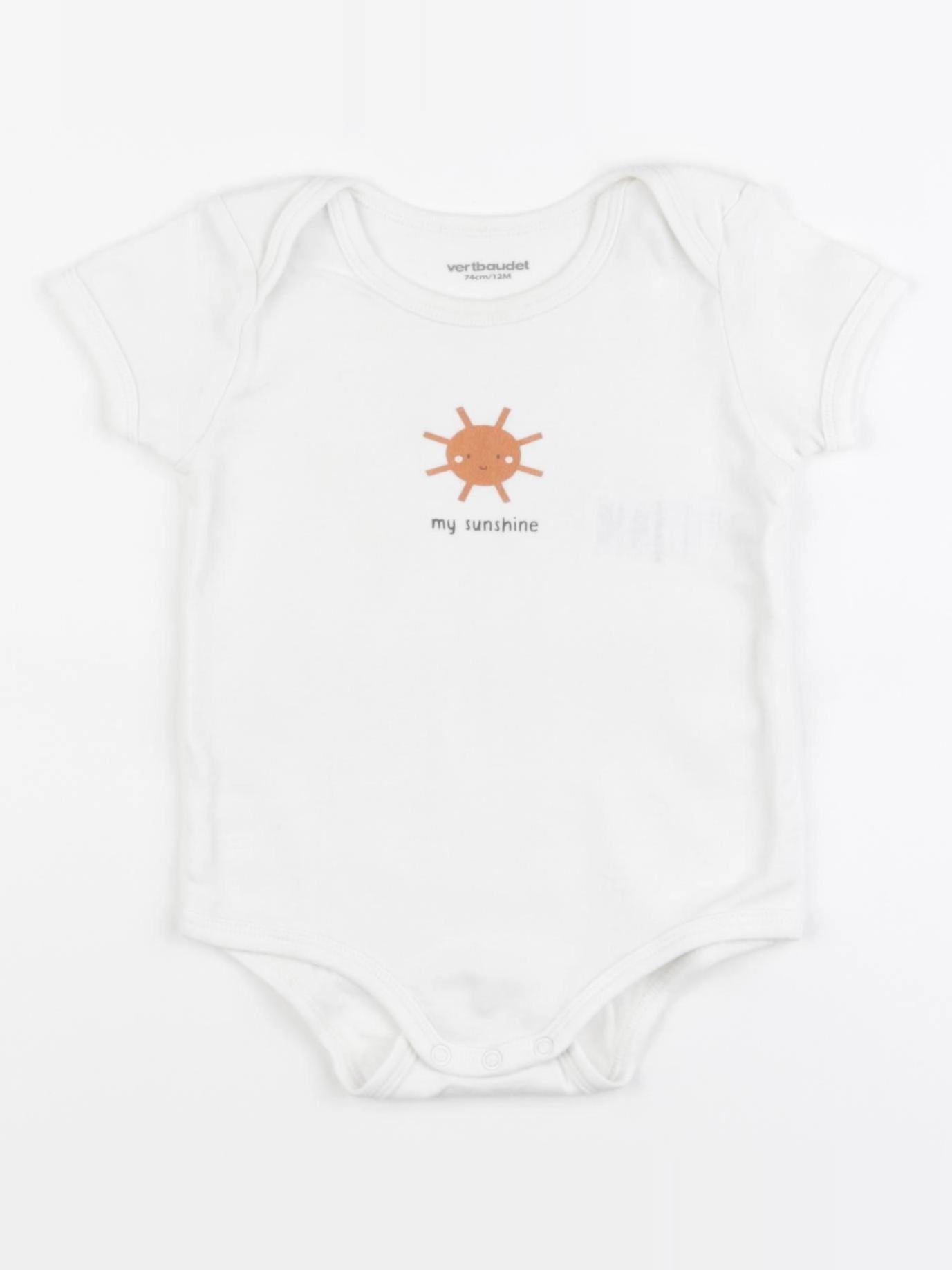 Vertbaudet - body blanc - 12 mois