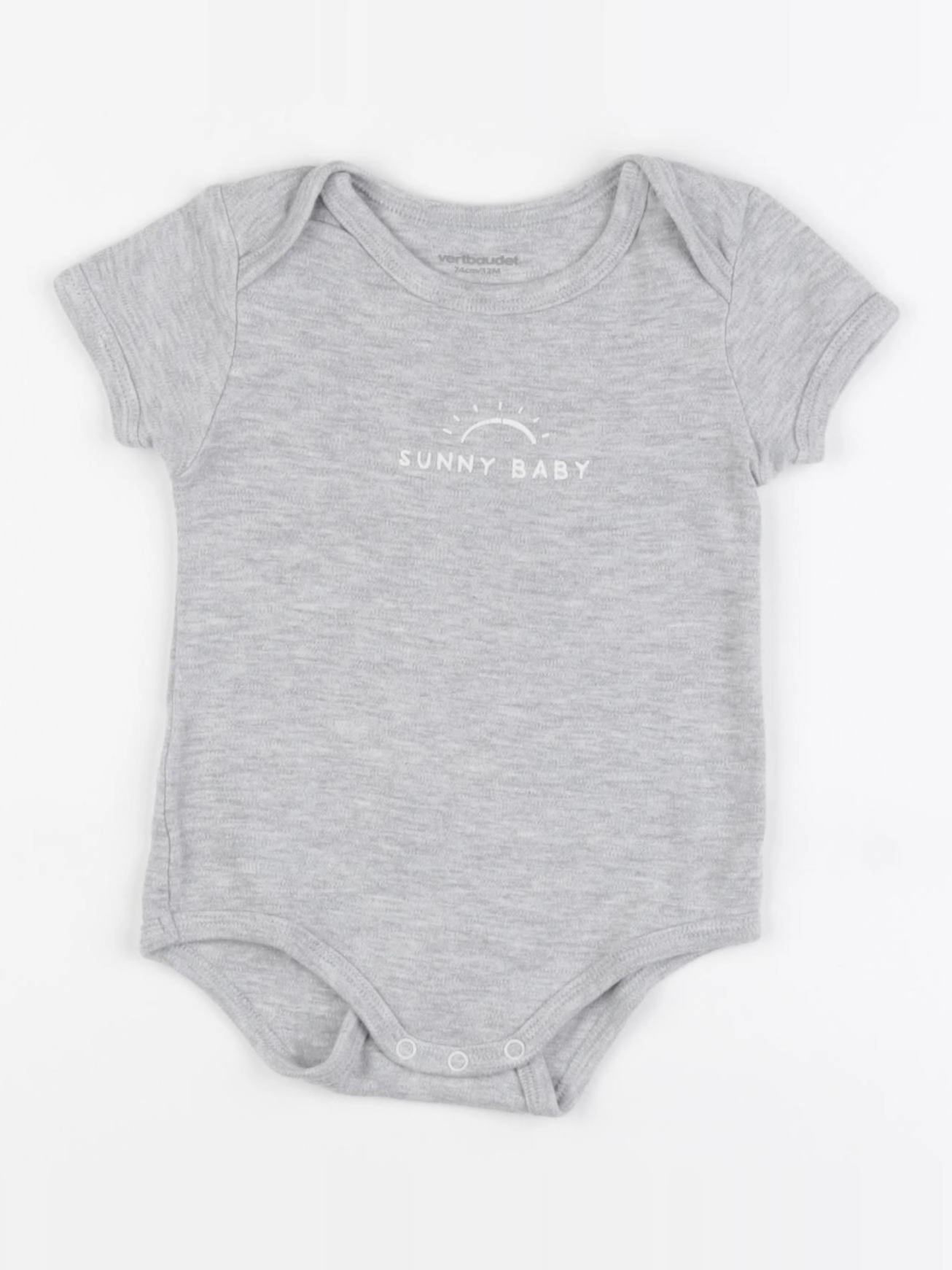 Vertbaudet - body gris - 12 mois