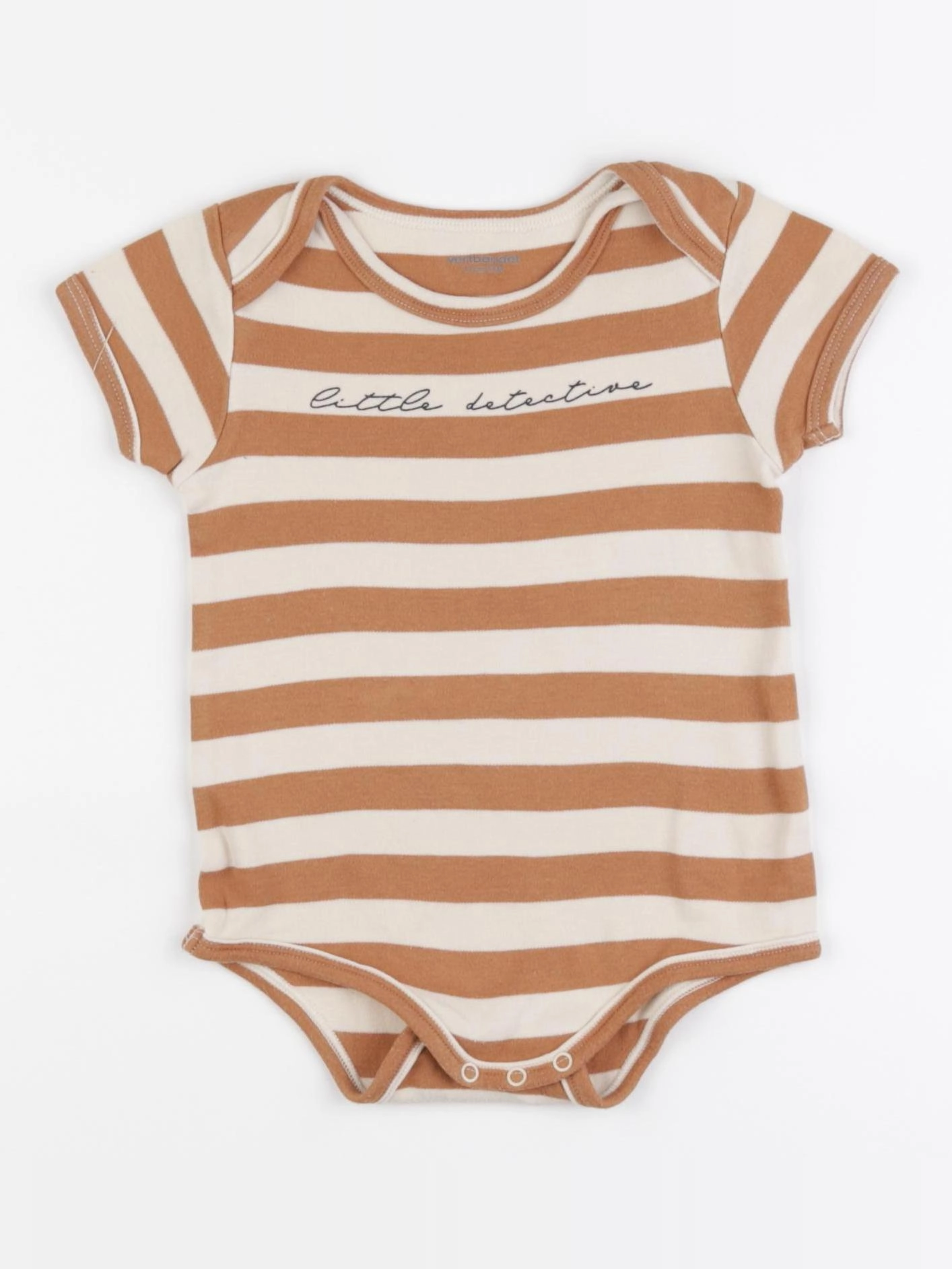 Vertbaudet - body beige, marron - 18 mois