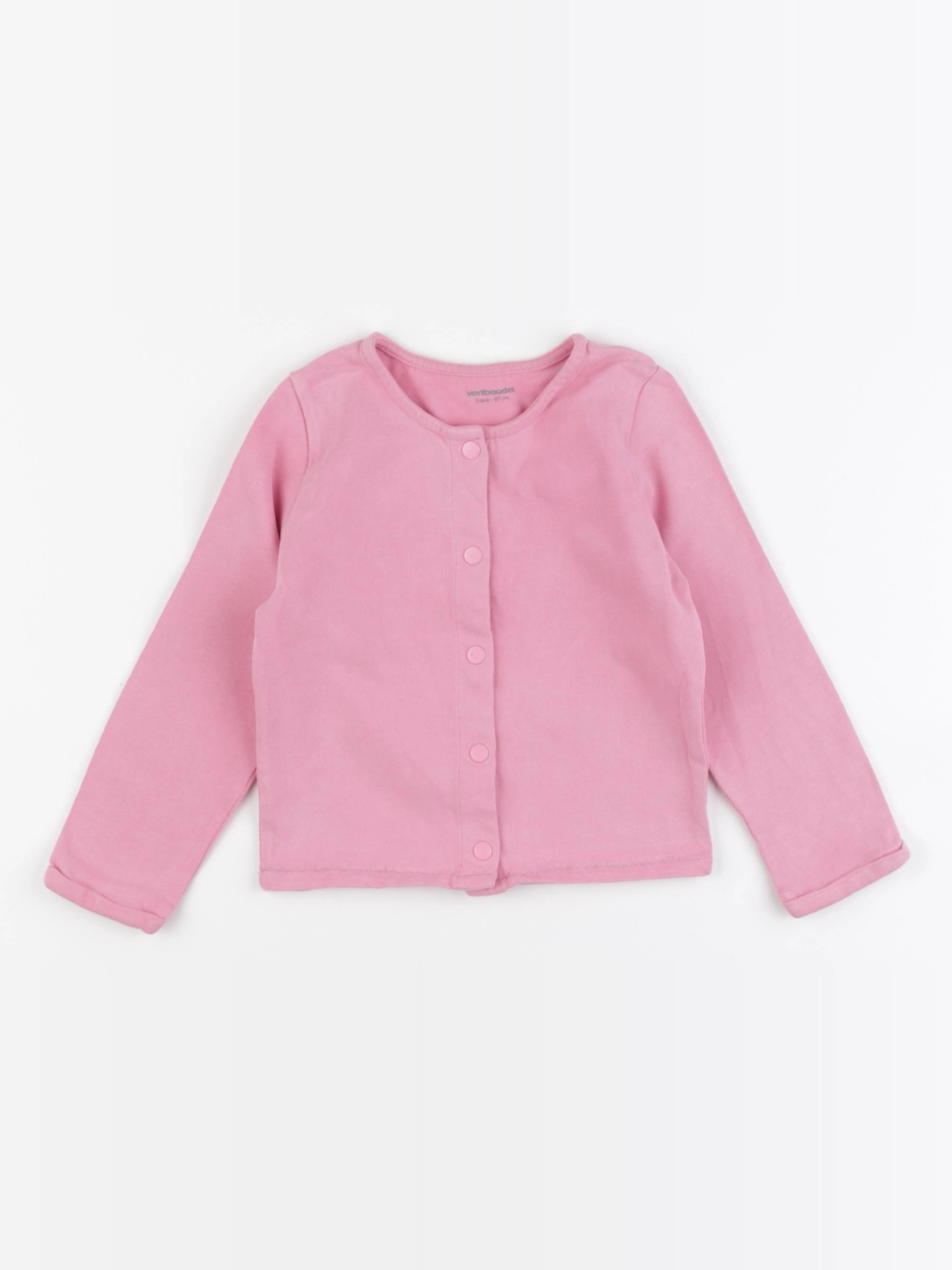 Vertbaudet - sweat rose - 3 ans