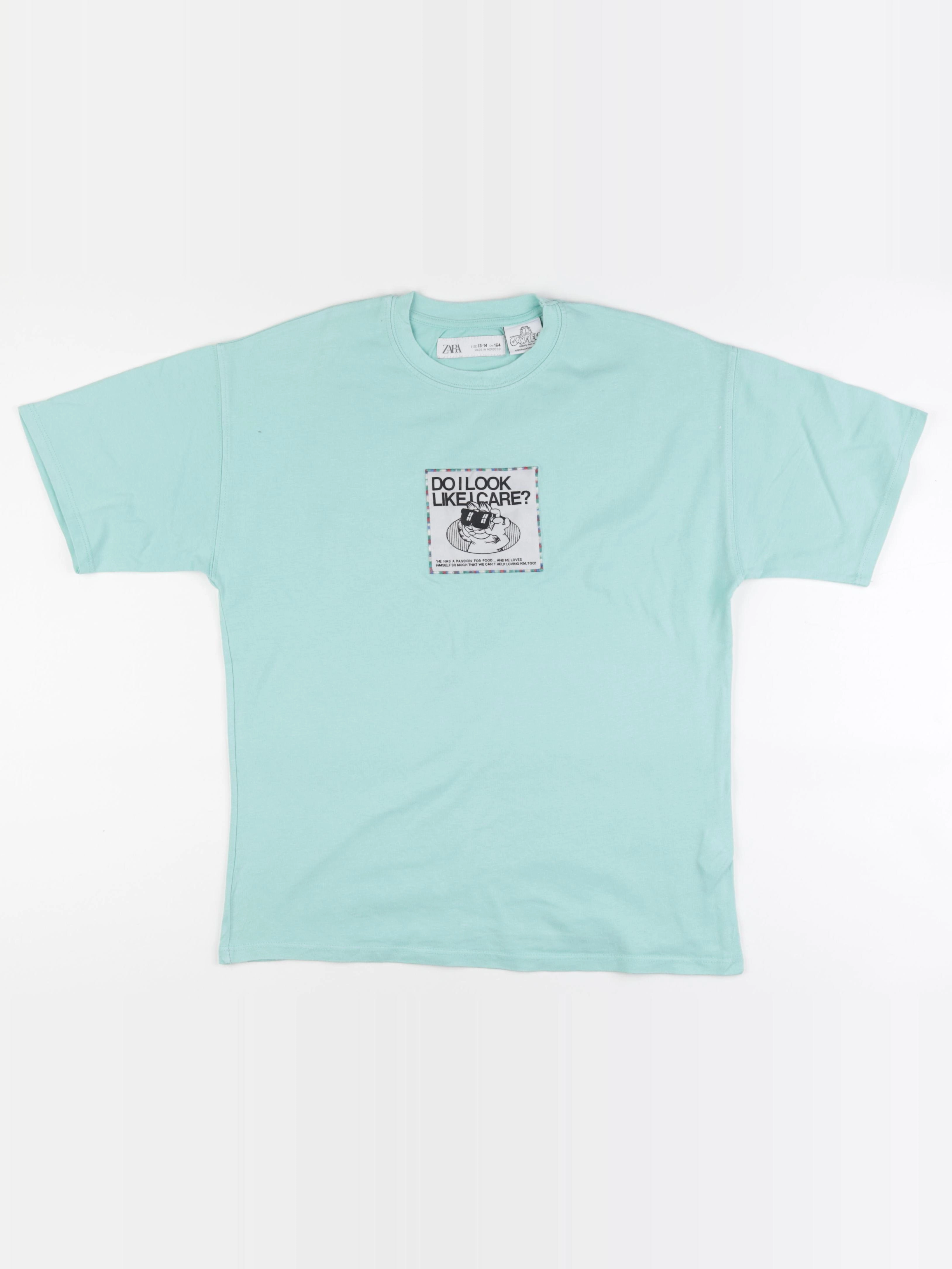 Zara - tee-shirt imprimé au dos bleu, vert - 13/14 ans